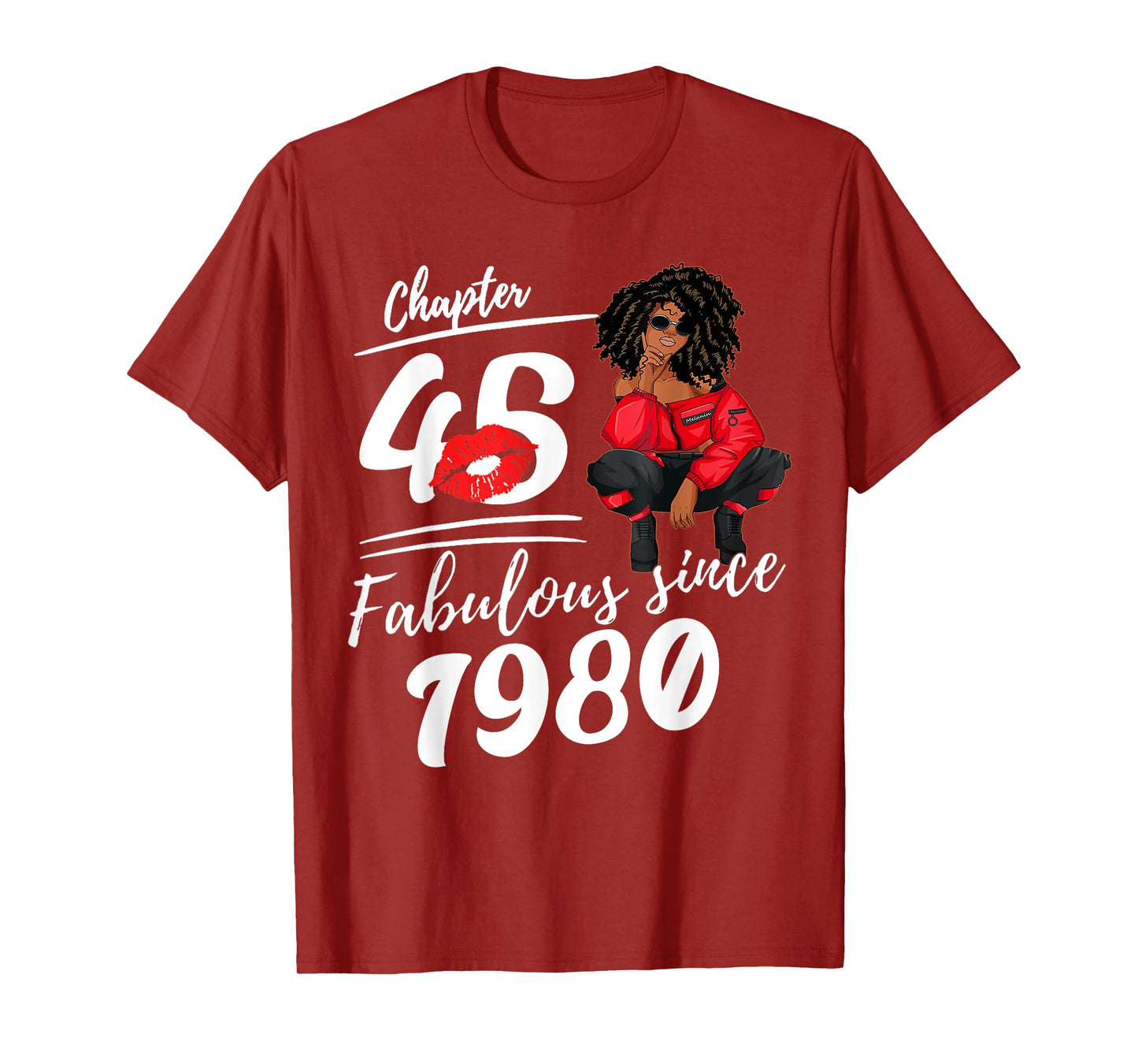 Chapter 45 Fabulous Since 1980 45th Birthday Queen for Women T-Shirt