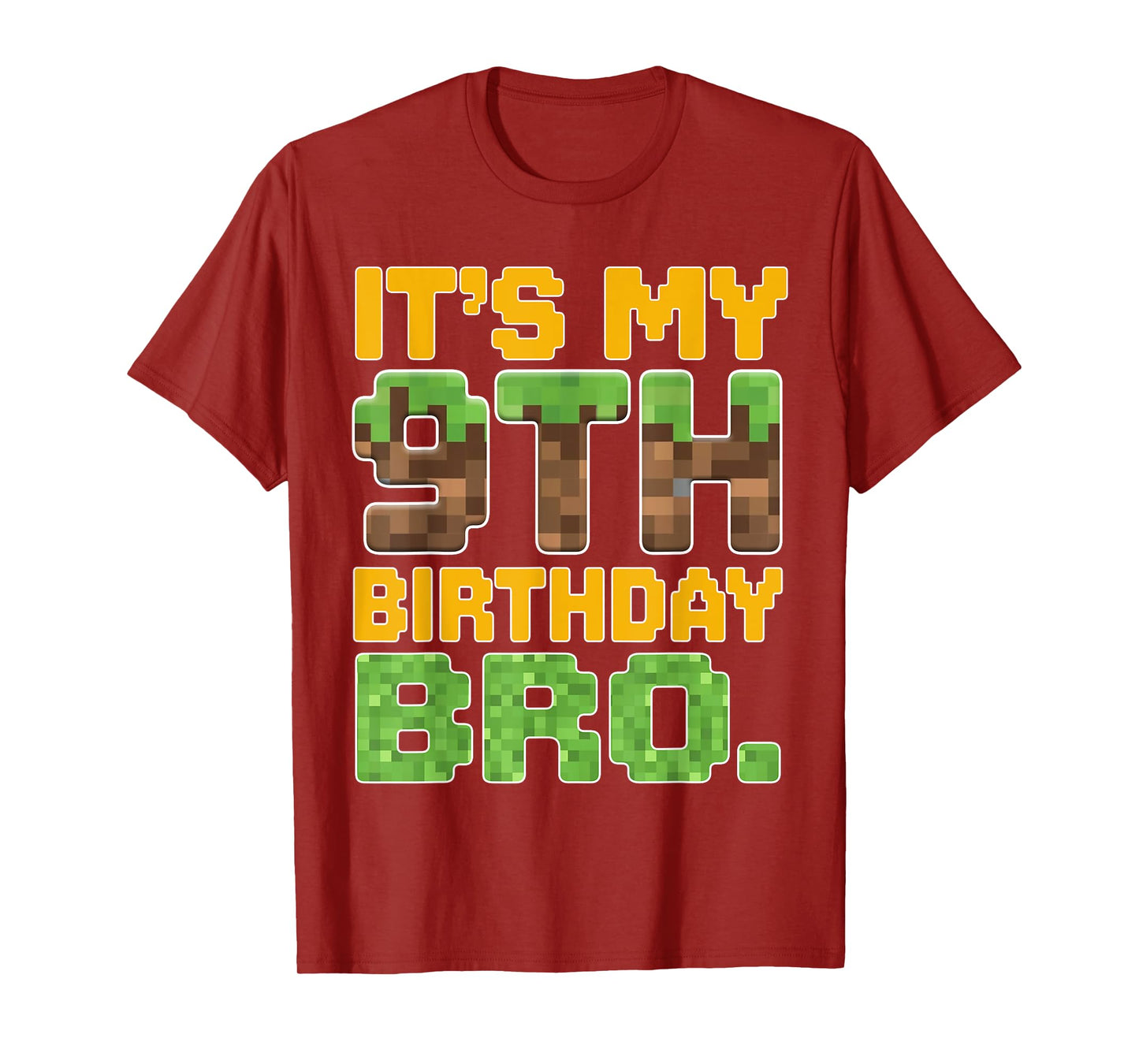 Funny Birthday Boy It's My 9th Birthday Video Game Pixel T-Shirt