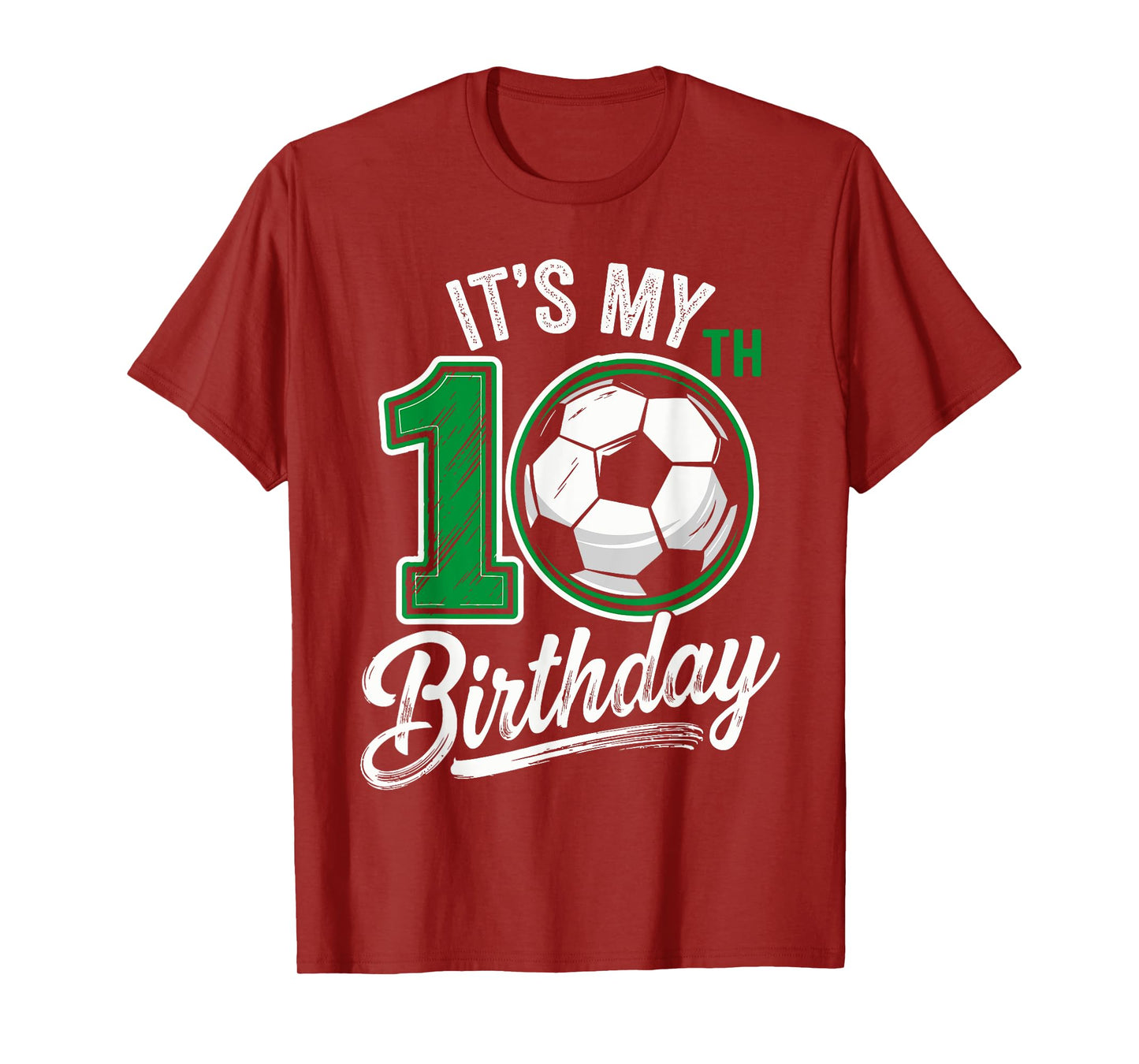 Its My 10th Birthday Soccer 10 Years Old Birthday For Boys T-Shirt