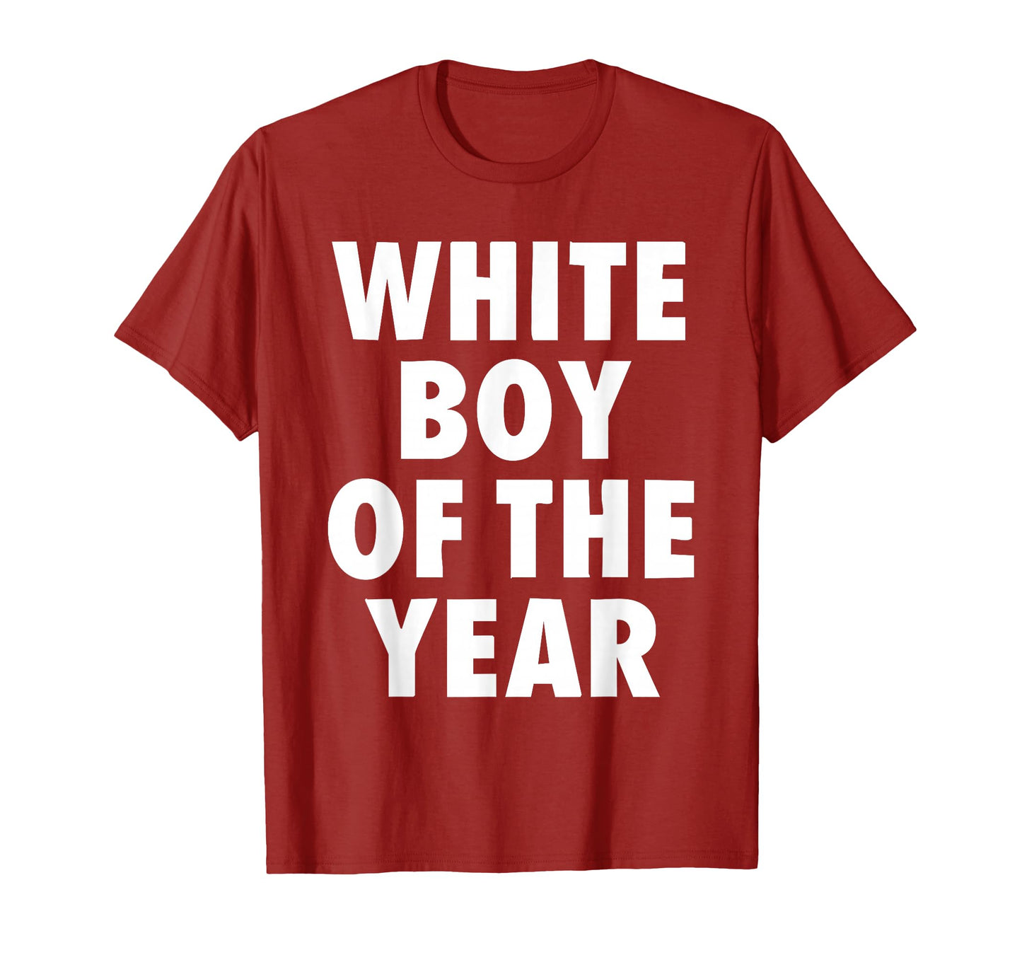 White Boy of The Year for Men Boys Kids Funny Graphic T-Shirt