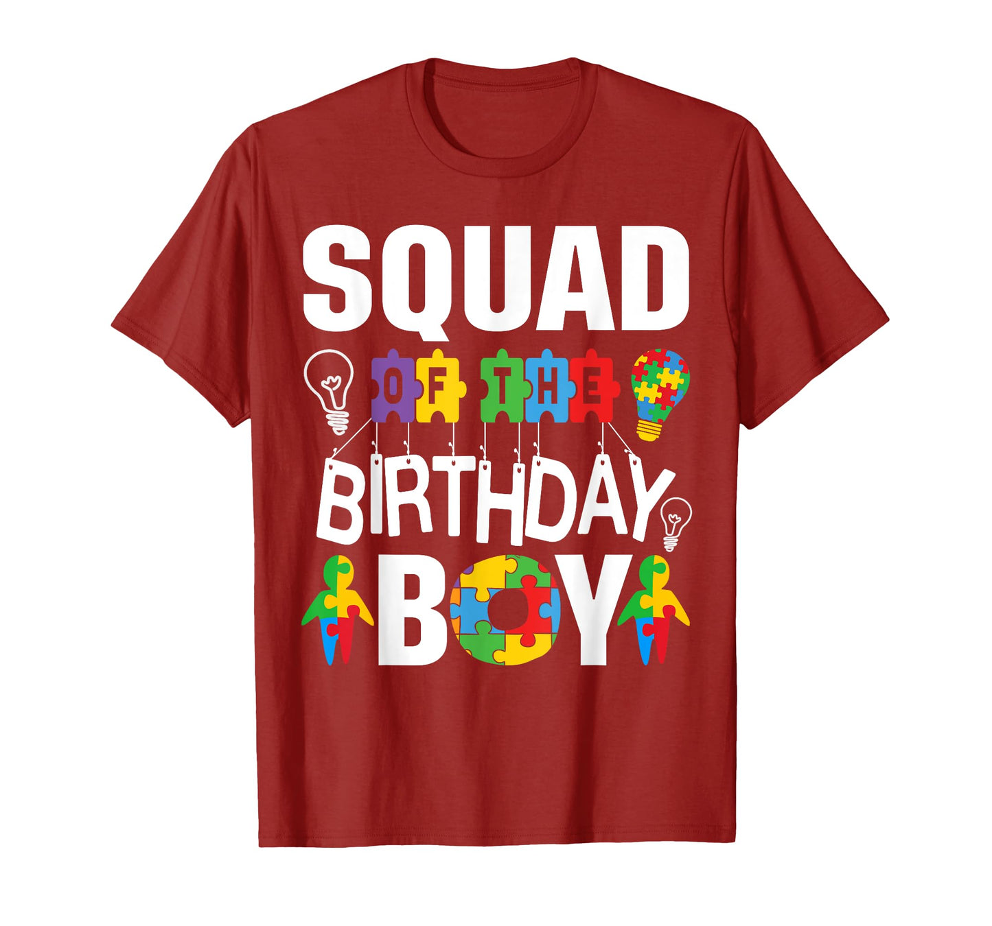 Squad Of The Birthday Boy Autism T-Shirt