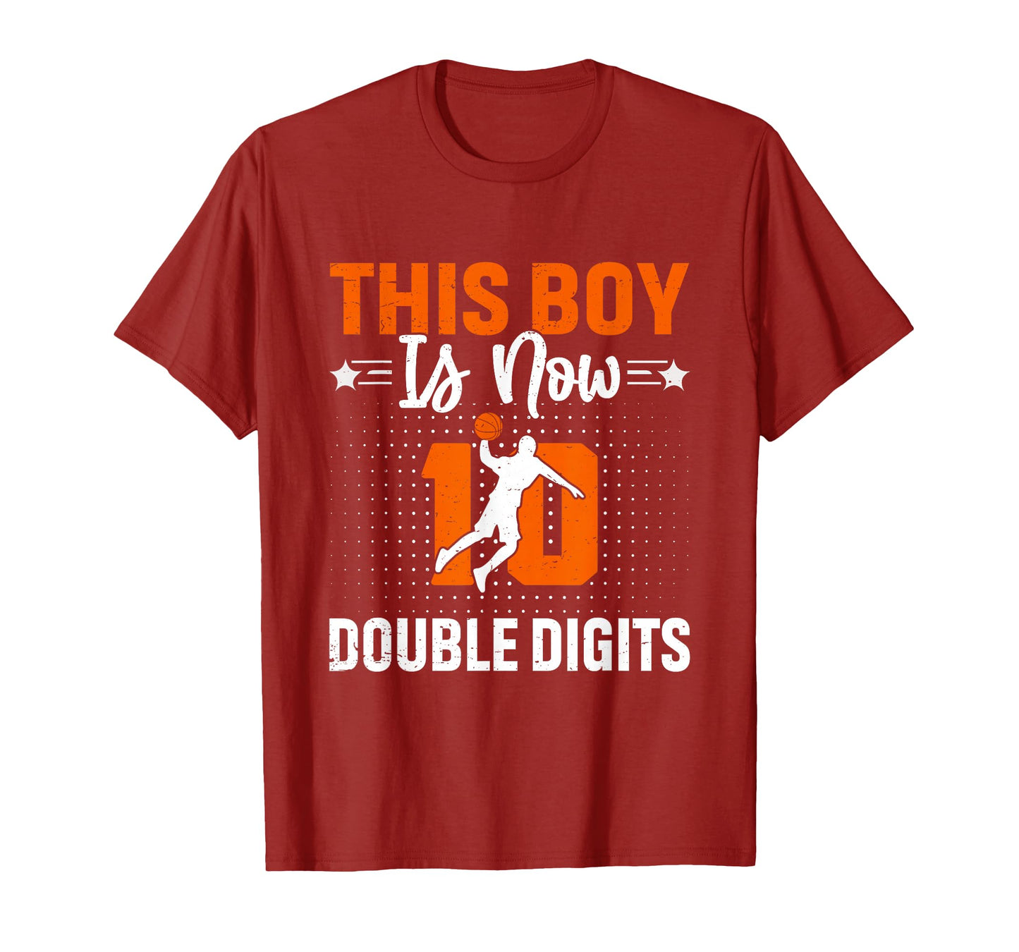 This Boy Double Digits Ten Basketball Birthday 10 Year Old T-Shirt