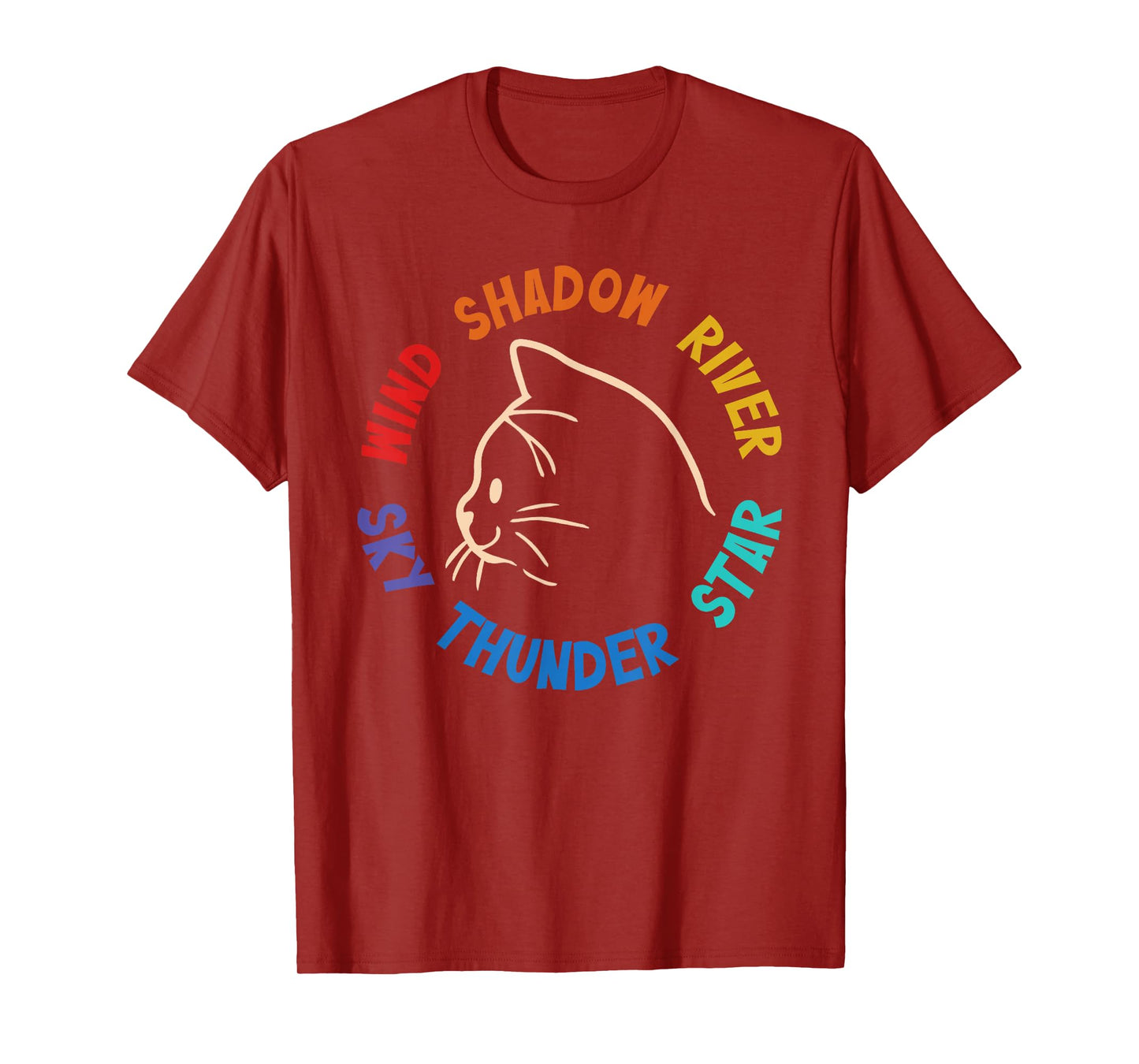 Wind Shadow River Star Thunder Sky Cat Feline T-Shirt