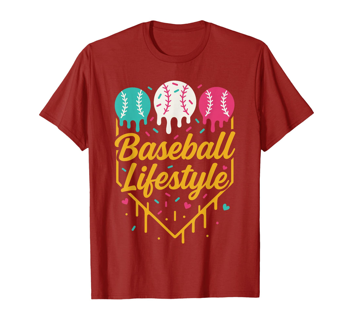 Baseball Lifestyle Shirt, Ice Cream Drip Baseball for Boys T-Shirt