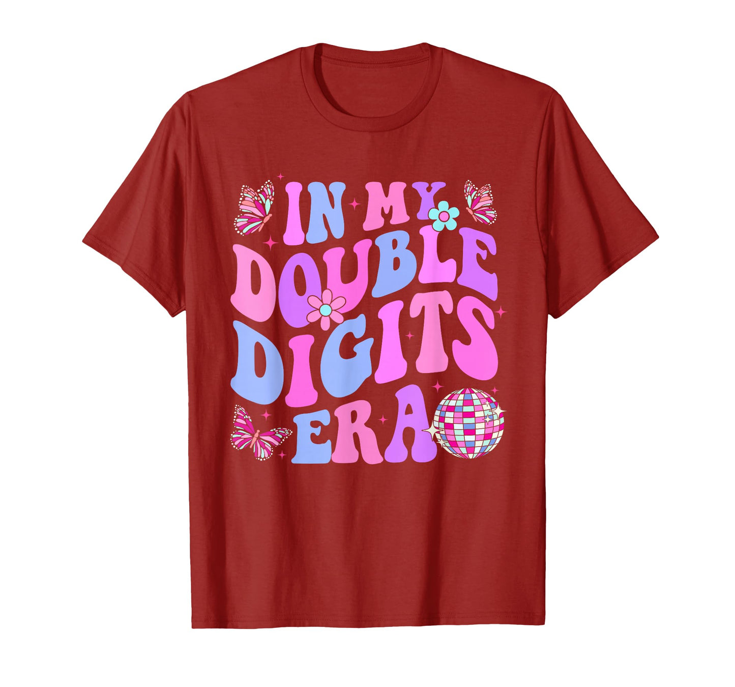In My Double Digits Era Retro 10 Year Old 10th Birthday Girl T-Shirt