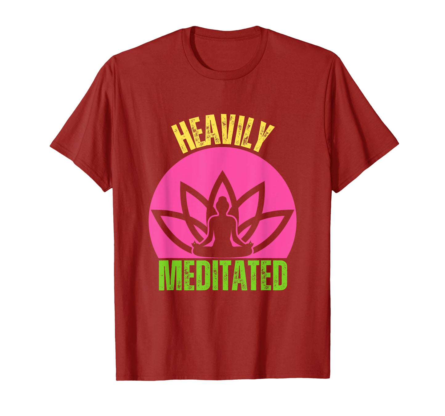 Heavily Meditated Spiritual Warrior Yoga Vintage Sunset T-Shirt