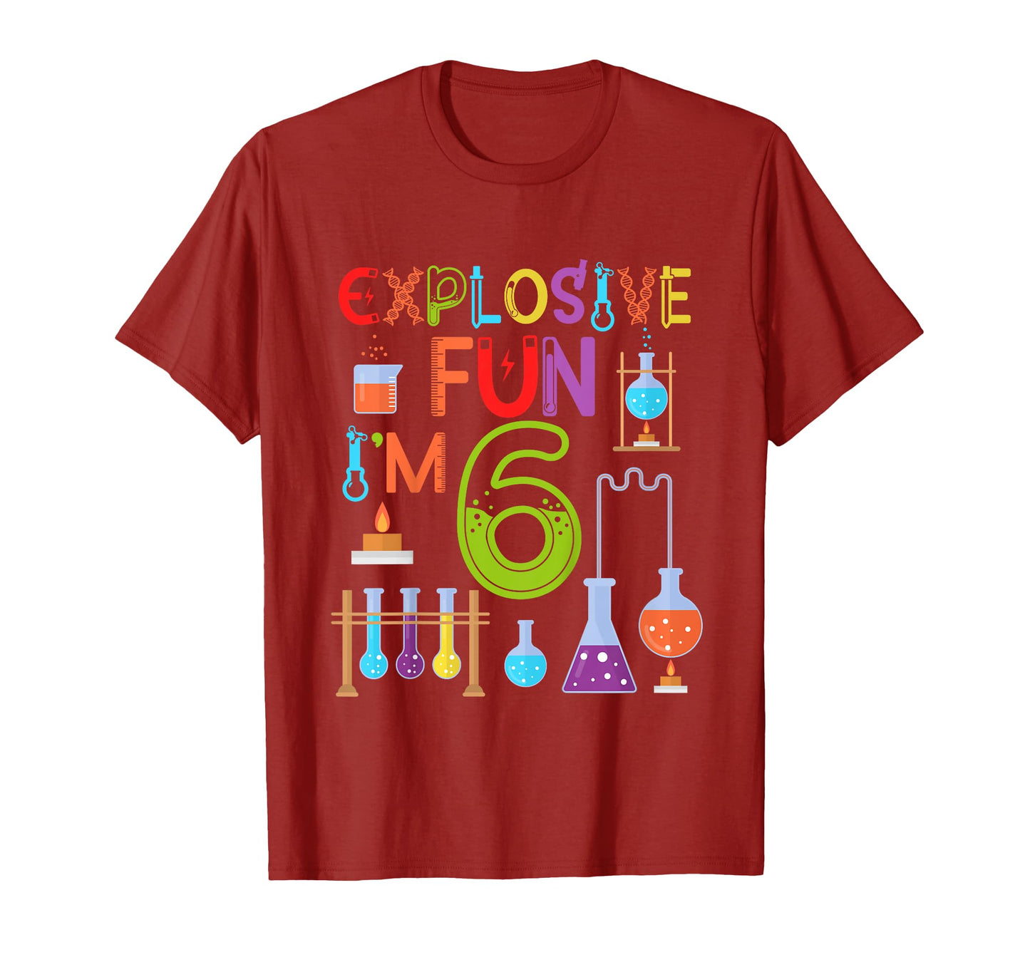 6th Science Birthday Party 6 Year Old Scientist Birthday T-Shirt
