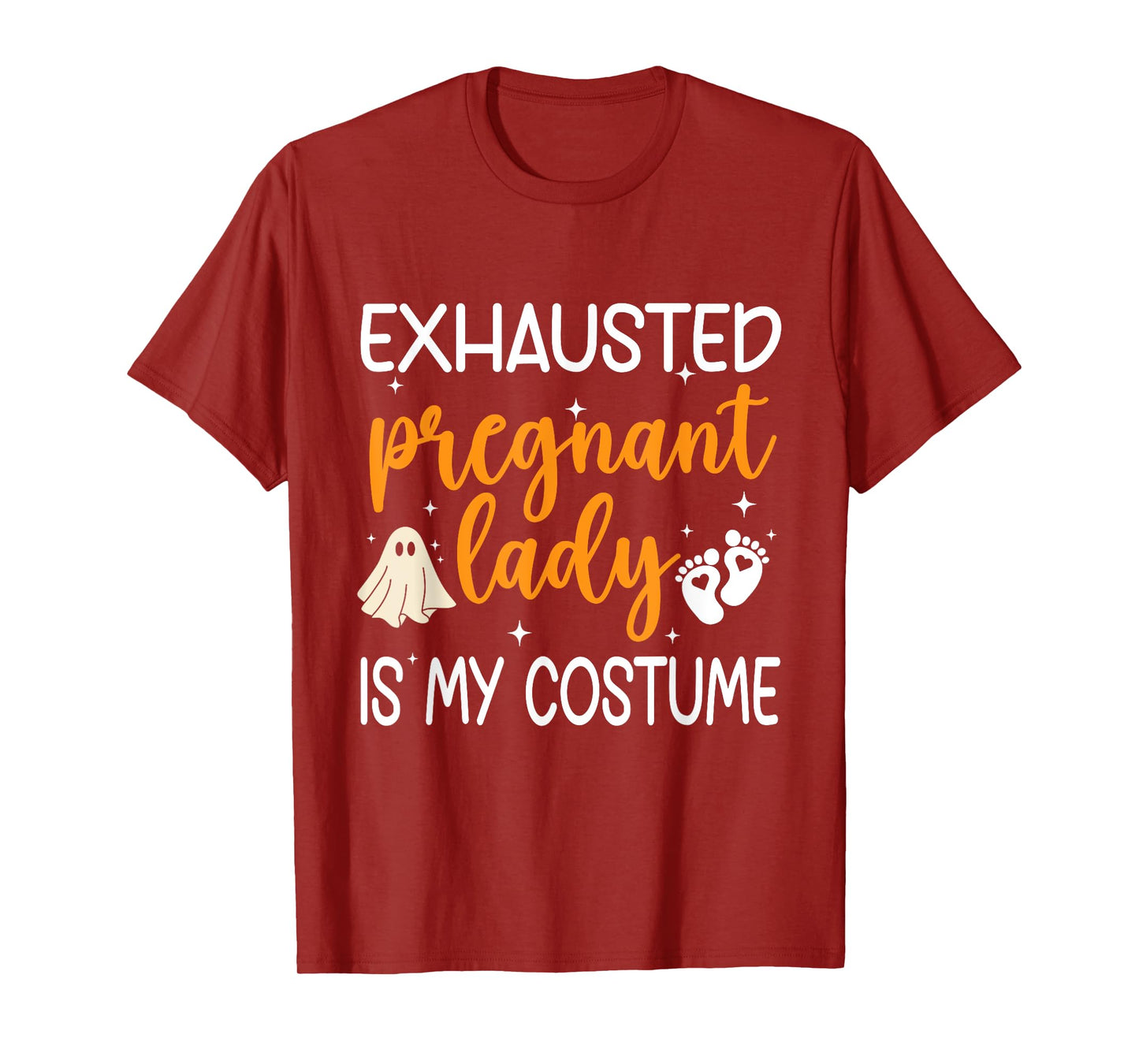 Exhausted Pregnant Lady Is My Costume Pregnancy Halloween T-Shirt