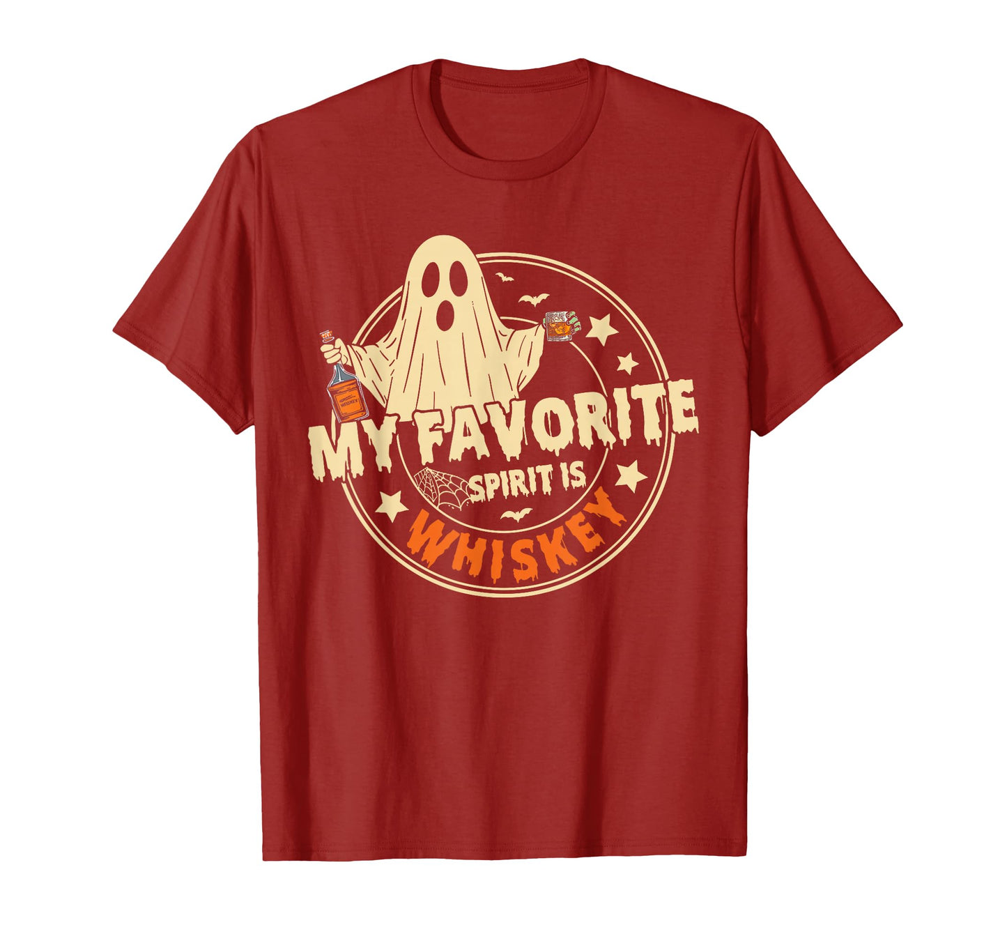 My Favorite Spirit is Whiskey Halloween Cowboy Ghosts T-Shirt