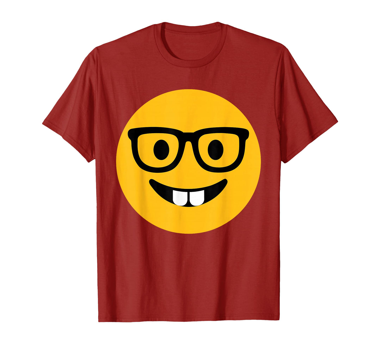 Funny Emoticon Nerd Glasses Buckteeth Hilarious Nerdy Face T-Shirt