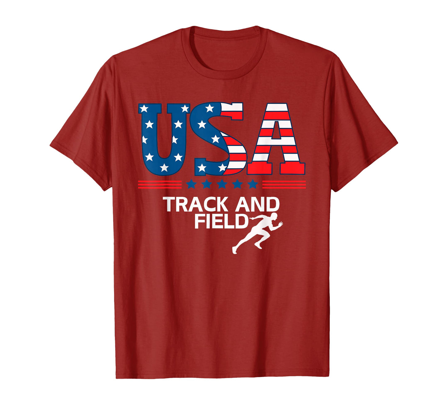 Track And Field United States Flag USA Sport Track And Field T-Shirt