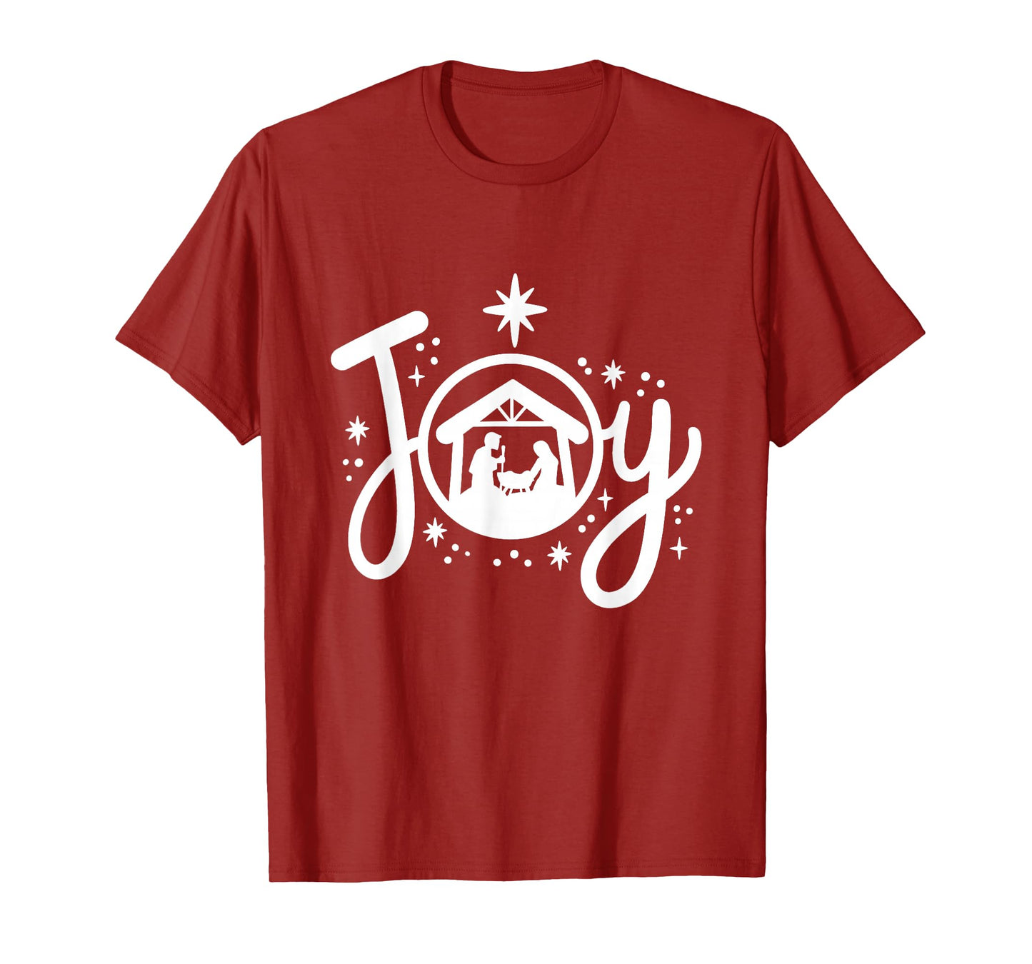 Christian Christmas Joy Jesus Nativity Scene Faith Family T-Shirt