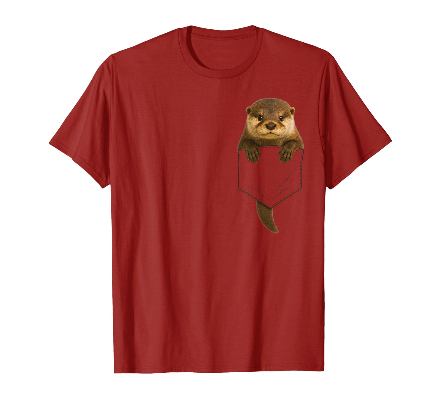 Cute Otter Pocket Funny Gifts For Men Women Kid Otter Lovers T-Shirt