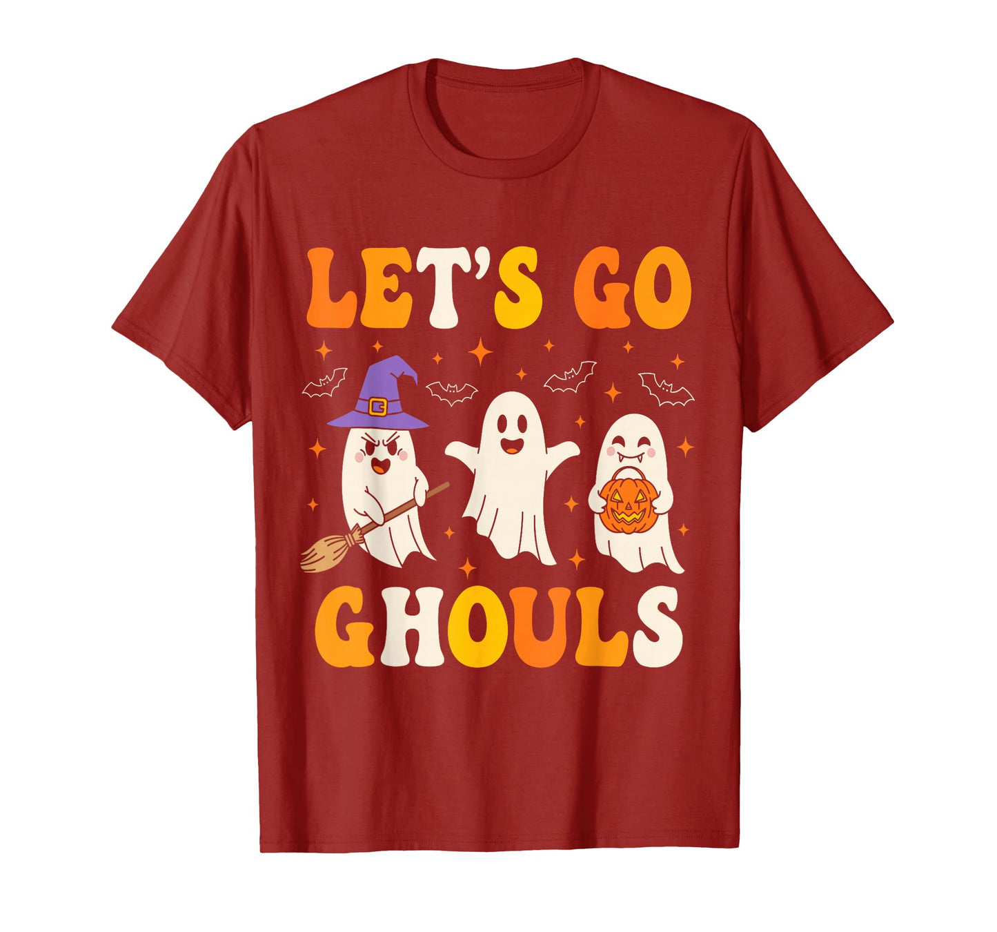 Let's Go Ghouls Halloween Ghost Costume Toddler Boy Girl Kid T-Shirt