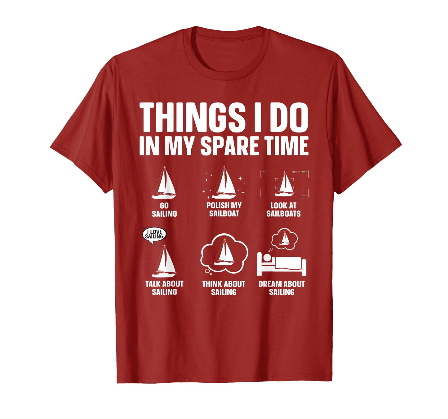 Funny Sailing Art for Men Women Sailing Lover Sail Boat T-Shirt