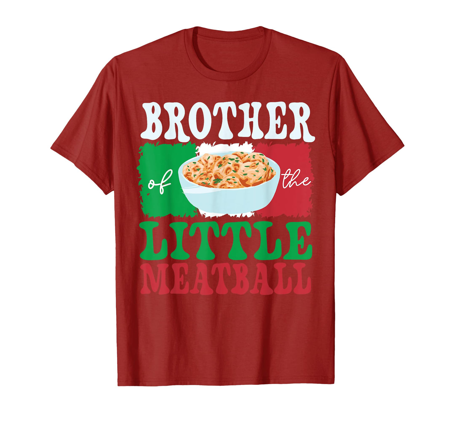 Brother of Little Meatball Italian Themed Birthday Matching T-Shirt