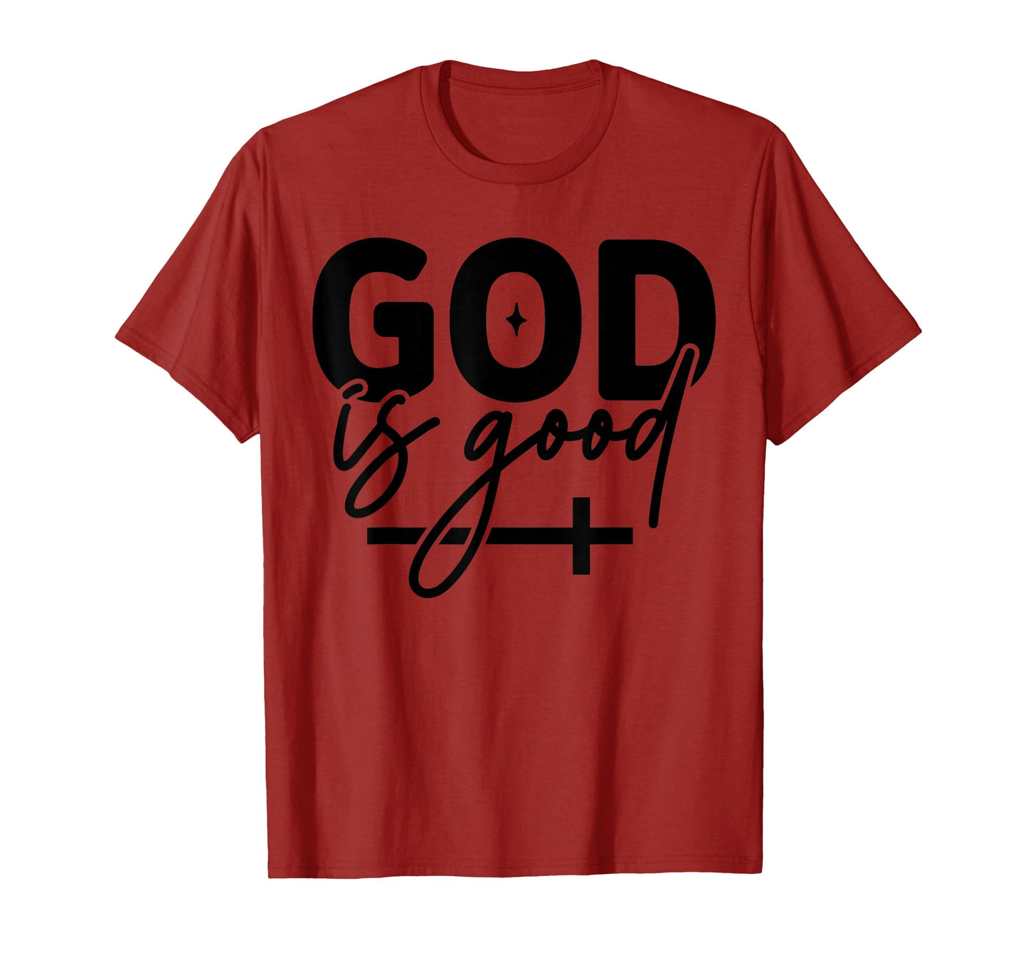 Retro God is Good Christian - Religious Gospel Faith Cross T-Shirt