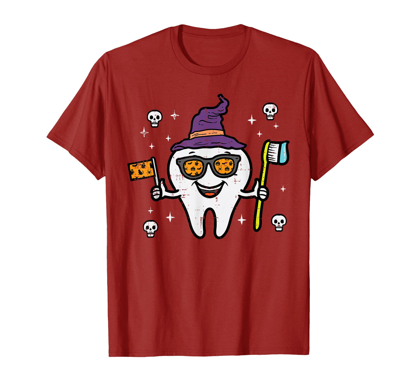 Halloween Dentist Tooth Teeth Dental Costume Women Men Kids T-Shirt