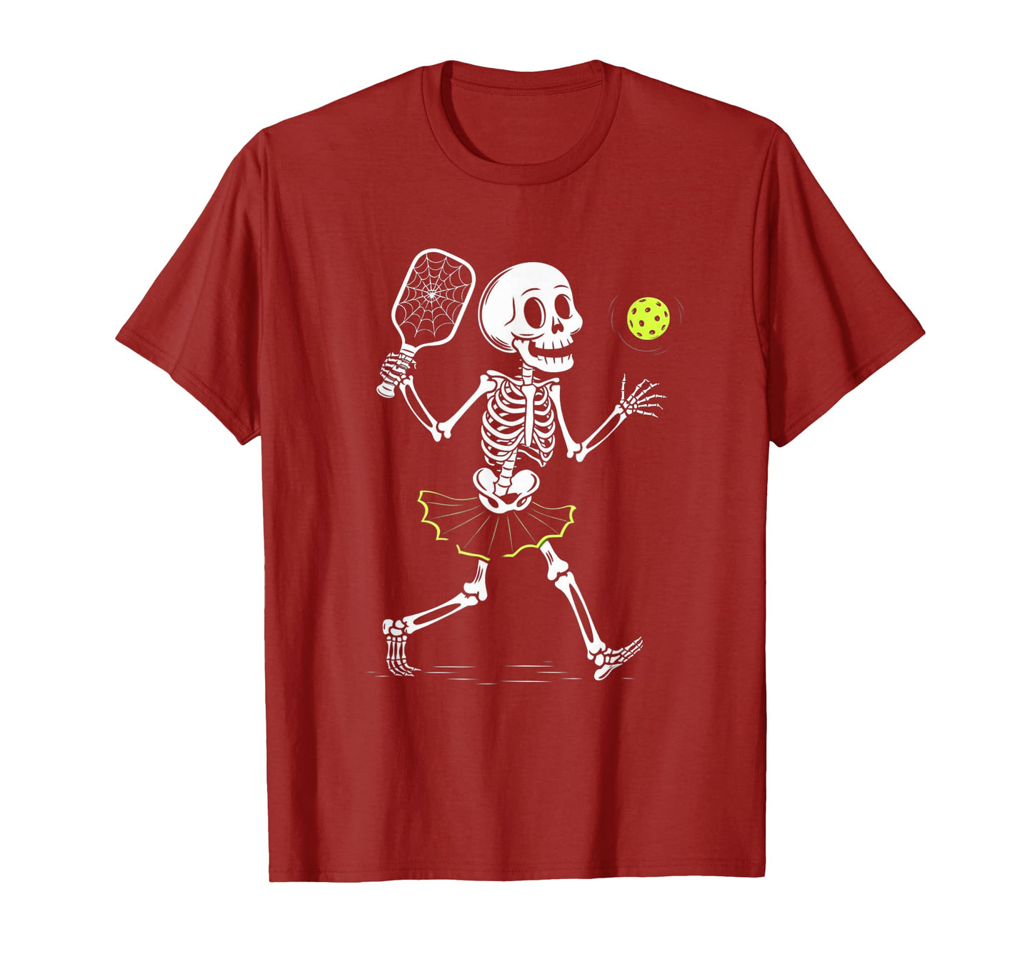 Spooky Pickleball Halloween Skeleton Women T-Shirt