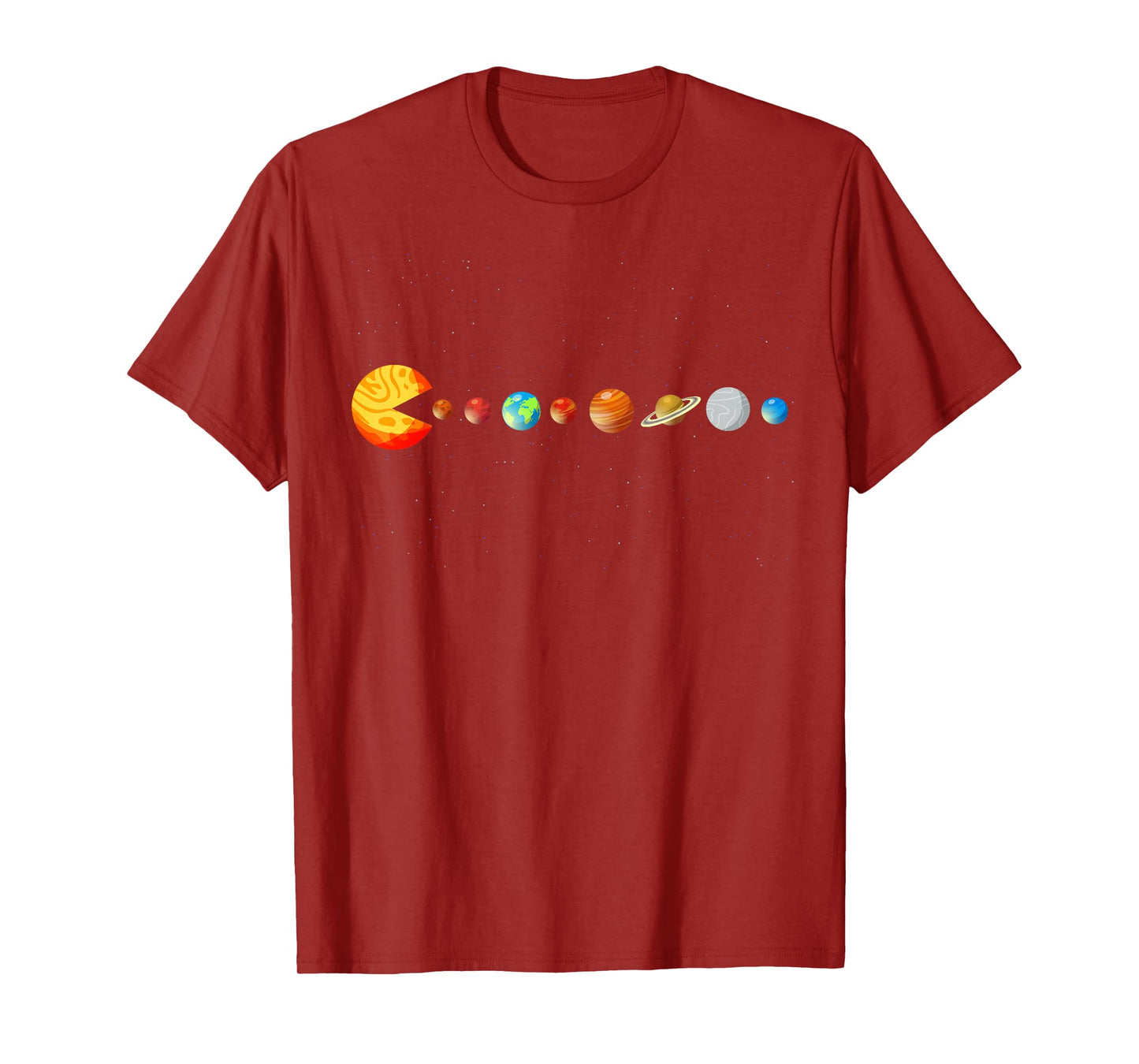 Funny Solar System Teacher Video Games Sun Eating Planets T-Shirt