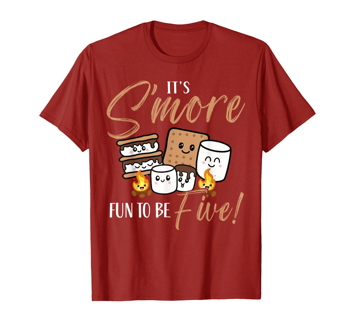 Birthday Campfire Marshmallow It's S'more Fun To Be Five 5th T-Shirt