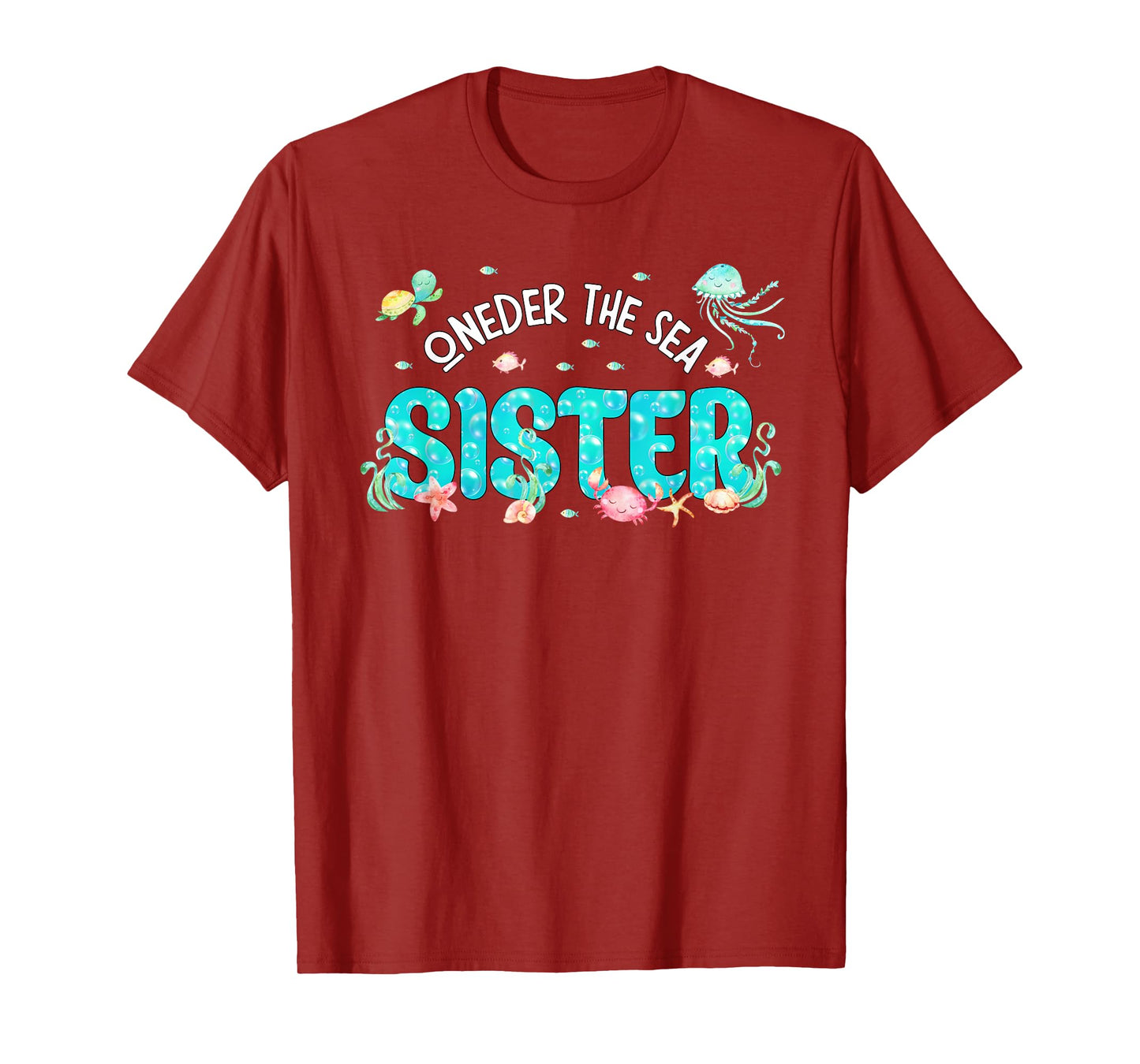 Under Sea Sister Birthday Girl Boy Matching Family Party T-Shirt