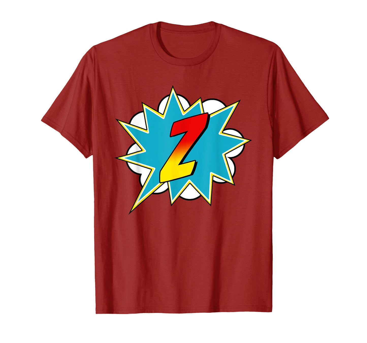 Letter Z Superhero Name Comic Letter Retro Costume T-Shirt