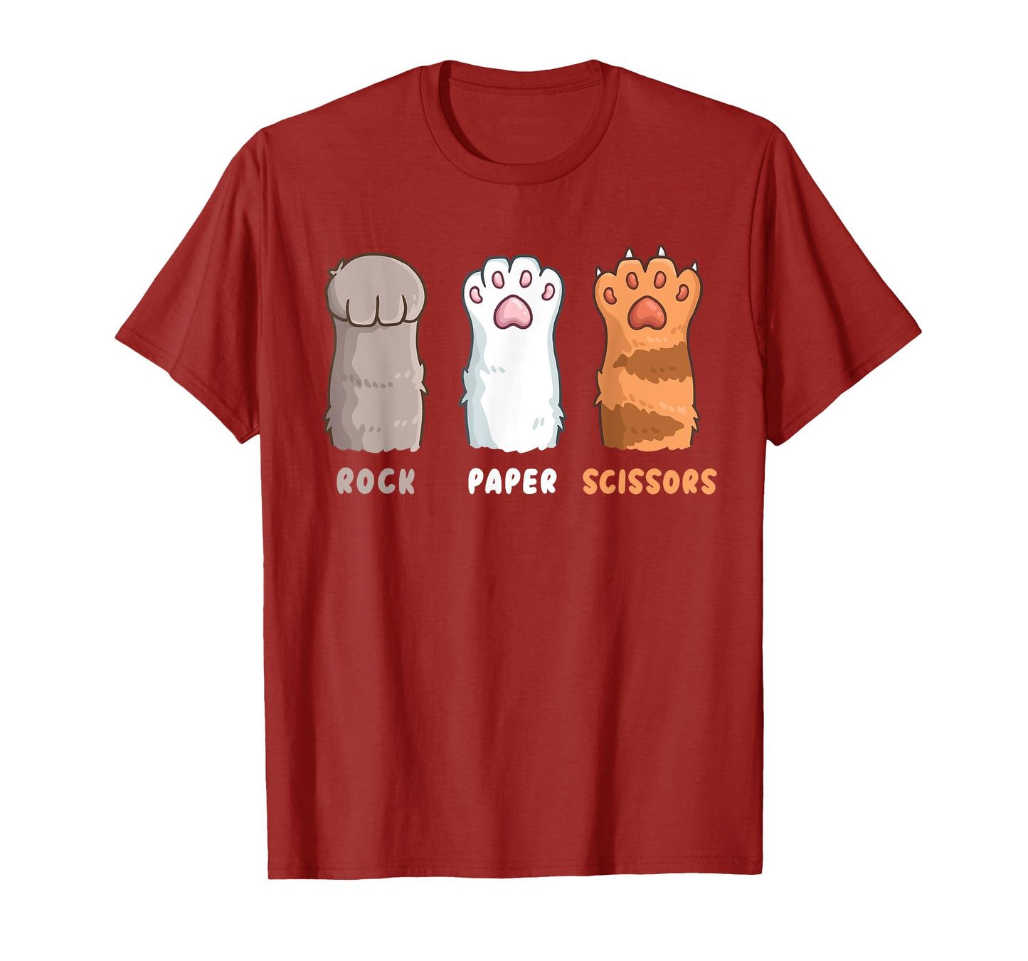 Cat Lover Cat Owner Funny Cat Rock Paper Scissors T-Shirt for Men Women Girls Kids