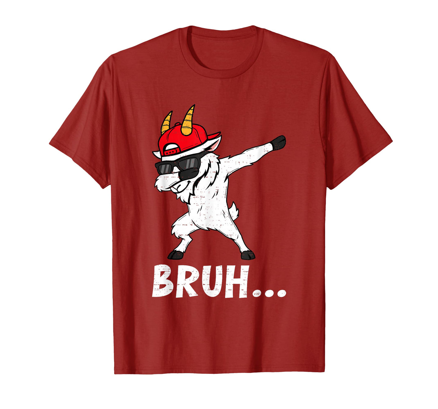 Funny Dabbing Goat Bruh Bro Dab Meme Humor Men Teens Boys T-Shirt