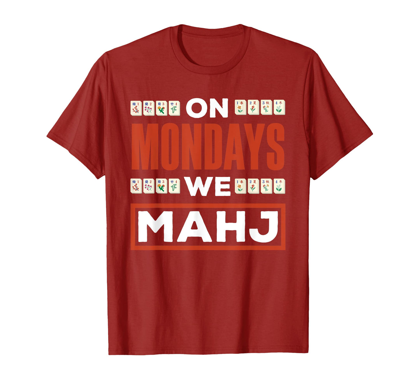 Mahjong American Tiles Player Apparel Men Women Board Games T-Shirt