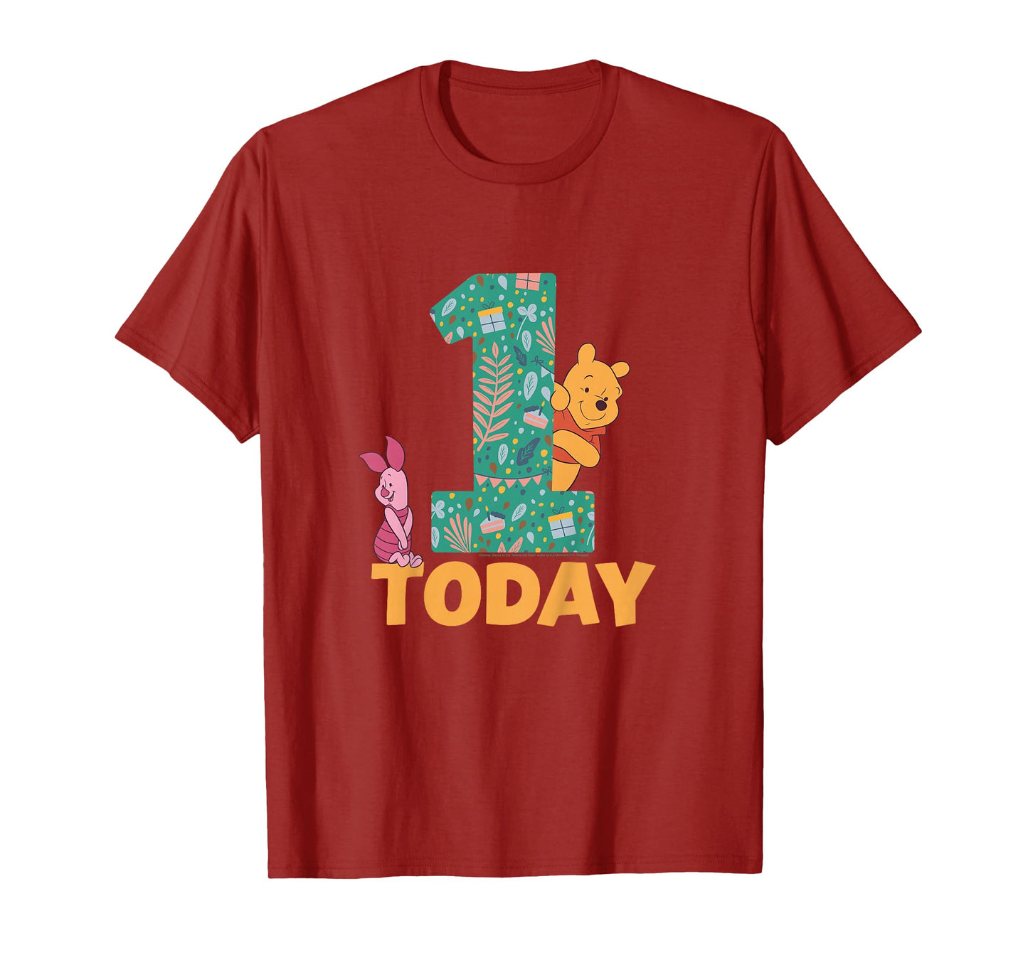 Disney Winnie the Pooh & Piglet Birthday 1 Year Old Today T-Shirt