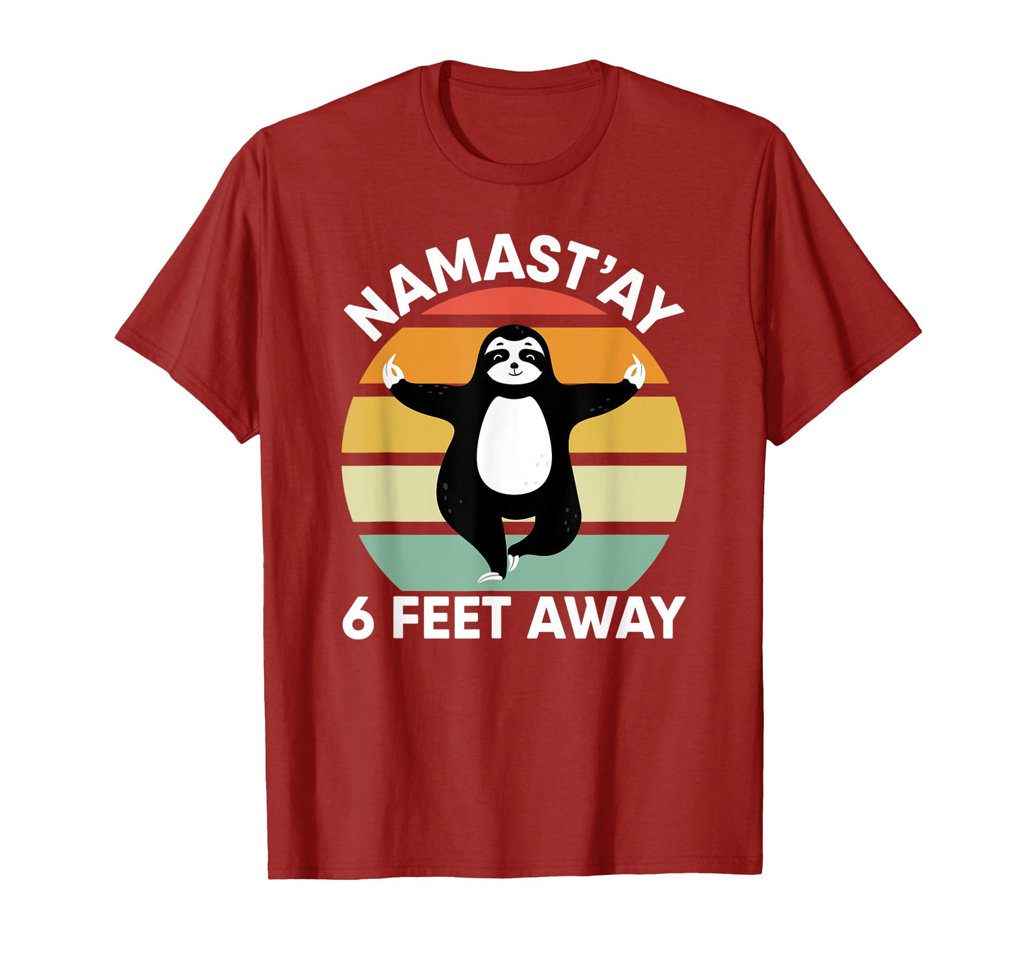 Namastay 6 Feet Away Sloth Shirt Kids Social Distancing 2020 T-Shirt