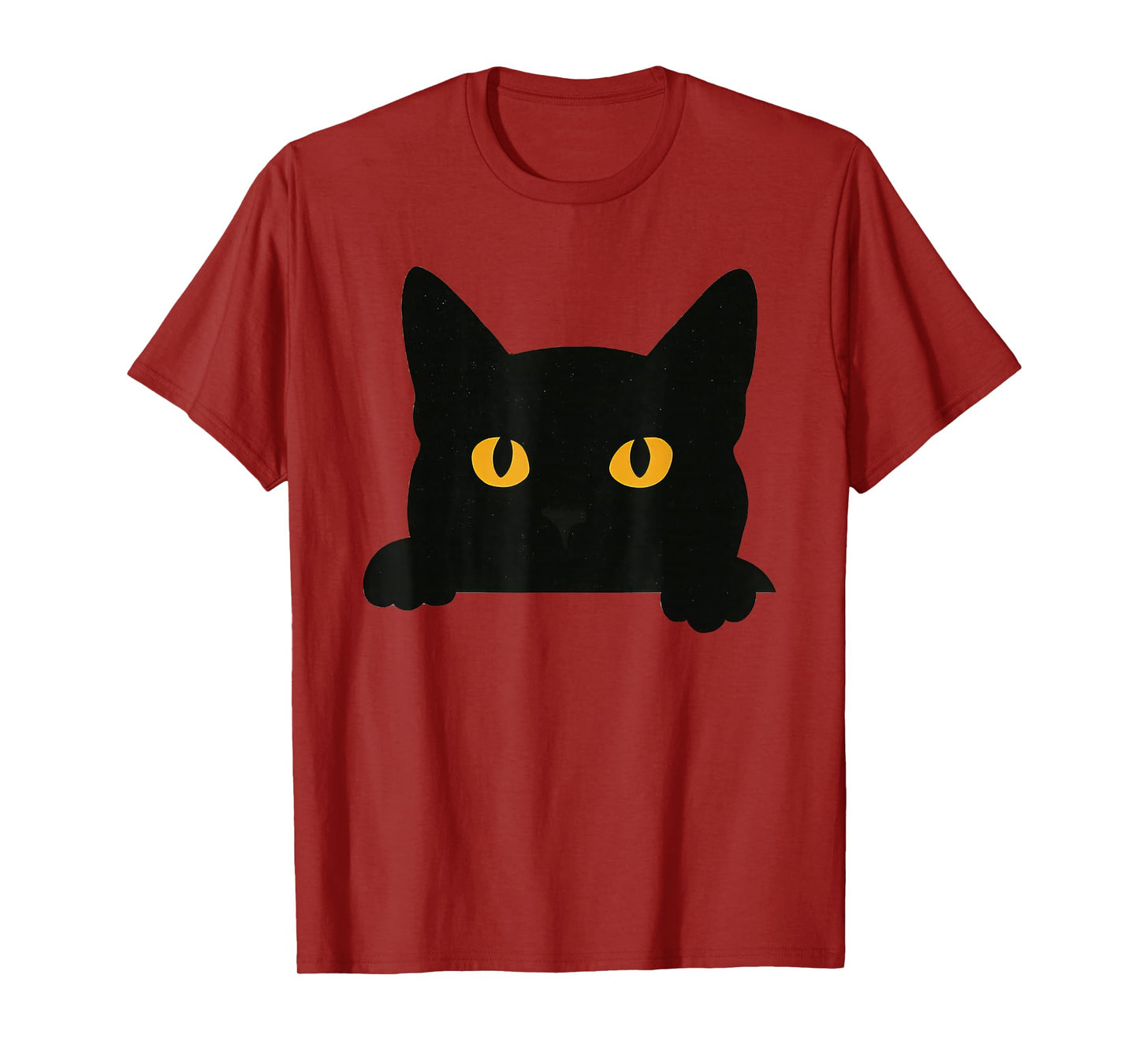 Funny Black Cat Peaking T-Shirt