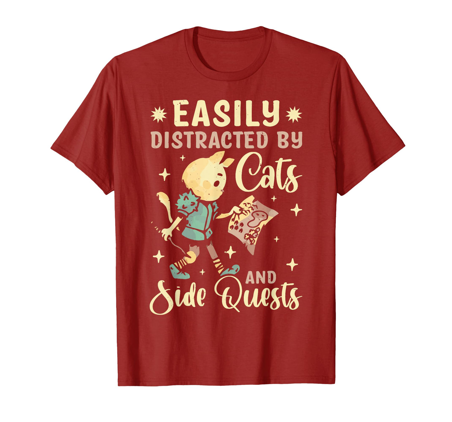 Easily Distracted By Cats And Side Quests T-Shirt