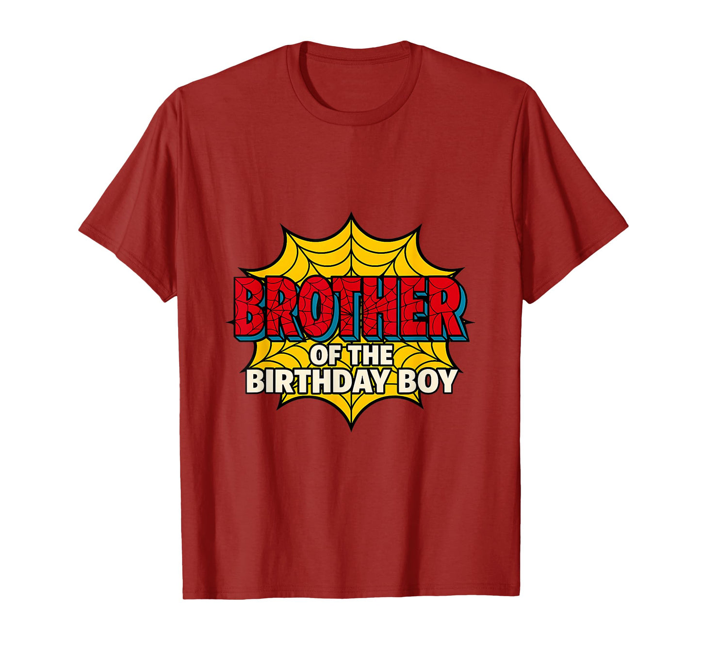 Kids Brother of The Birthday Boy Spider Theme Party Matching T-Shirt