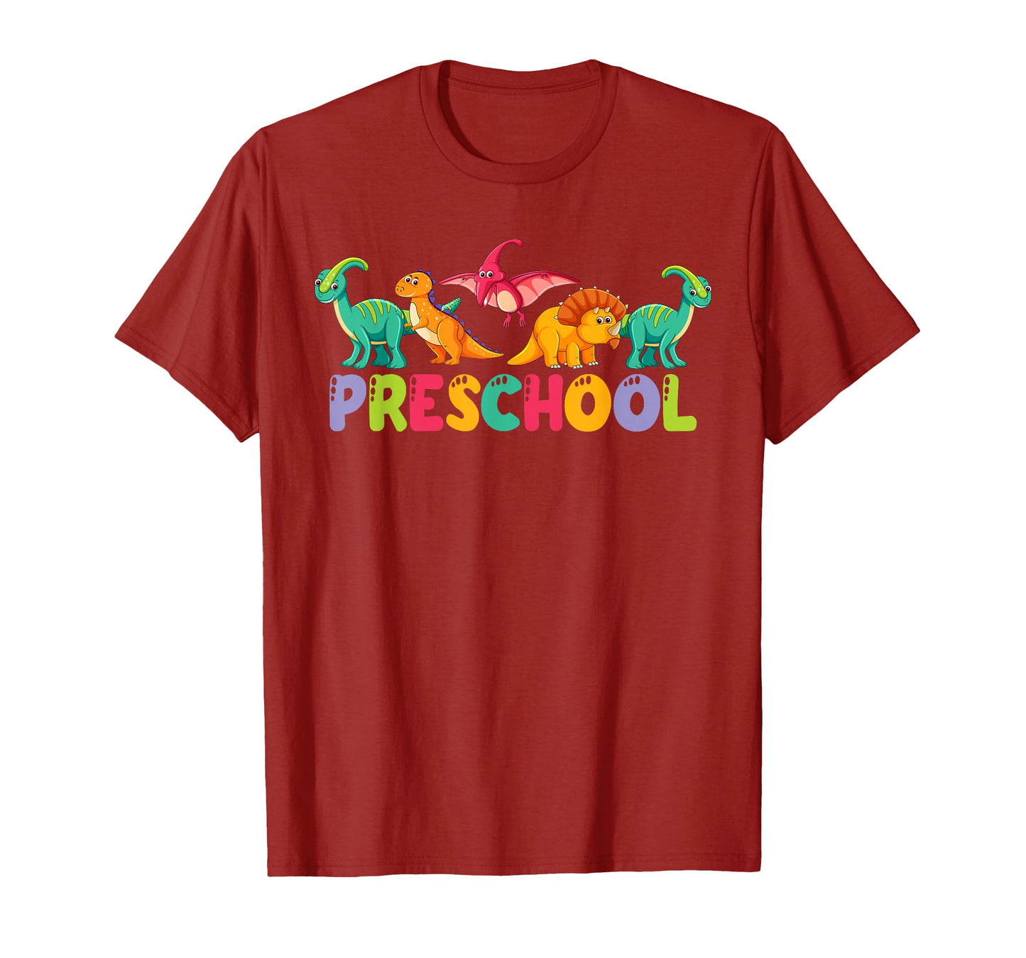 Retro Preschool Cute Dinosaur Preschool Teacher Kids Boys T-Shirt