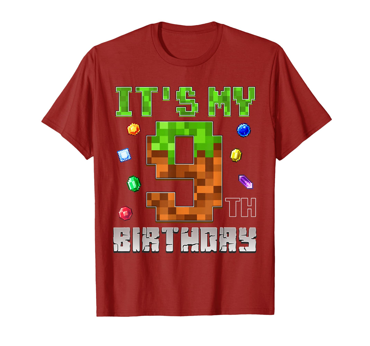 Birthday Boy Shirt It's My 9th Birthday Video Game Pixel T-Shirt