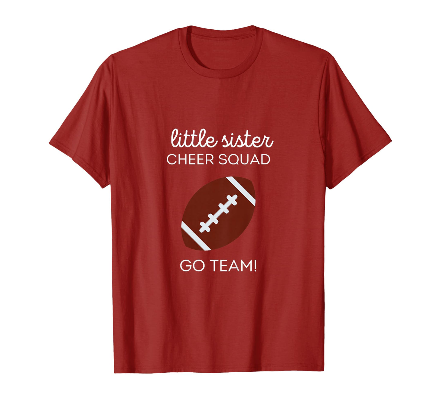 Kids Little Sister Cheer Squad Football Tee T-Shirt