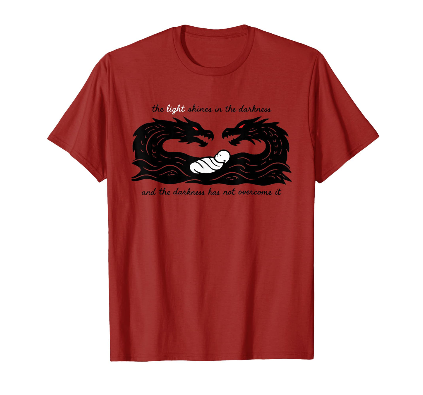 Light of The World Baby Jesus Christian Design T-Shirt