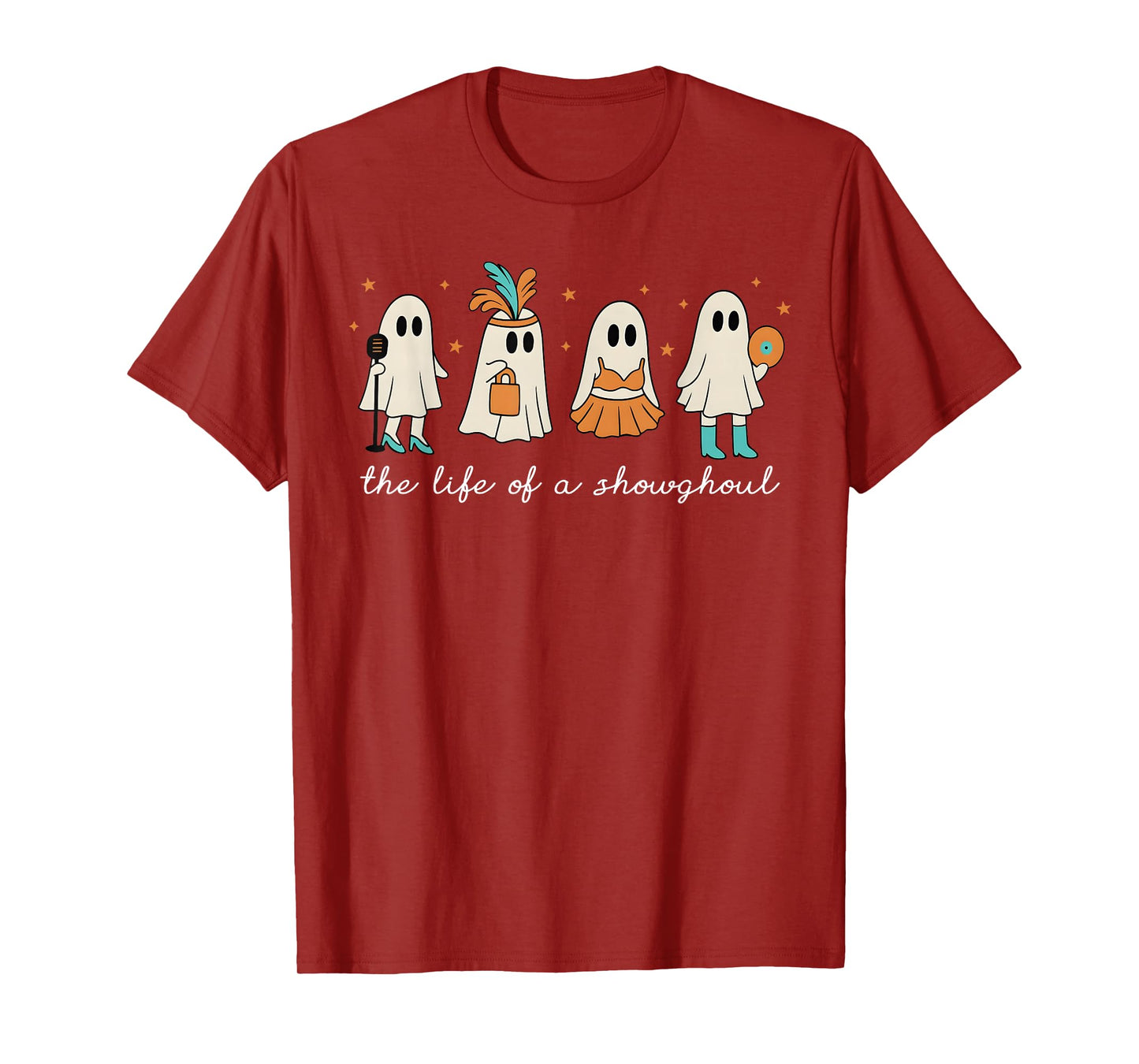 The Life of a Showghoul Retro Halloween Show Ghosts Girl T-Shirt