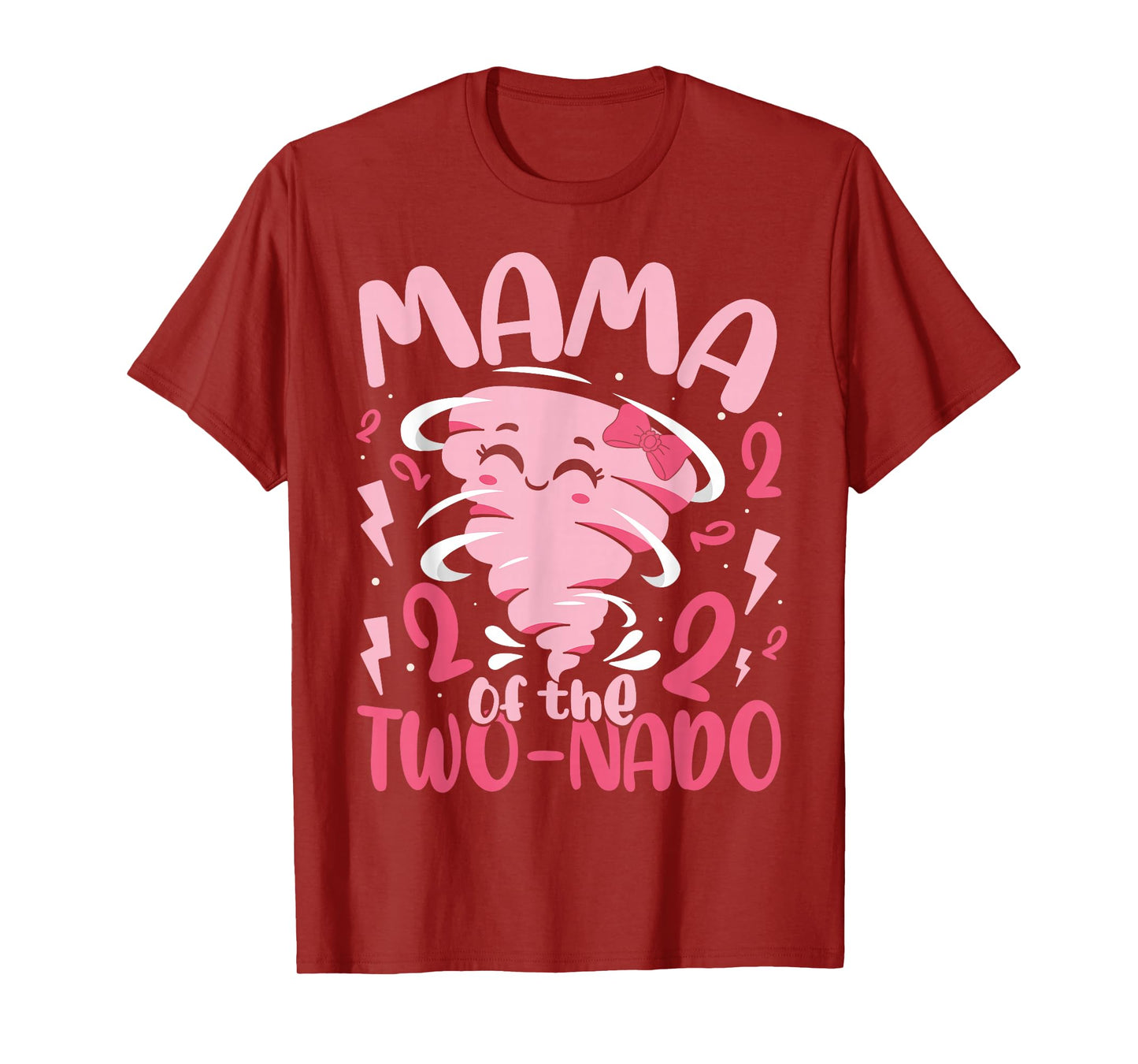 Mama of the Two-nado Tornado Theme 2nd Birthday Party Kids T-Shirt