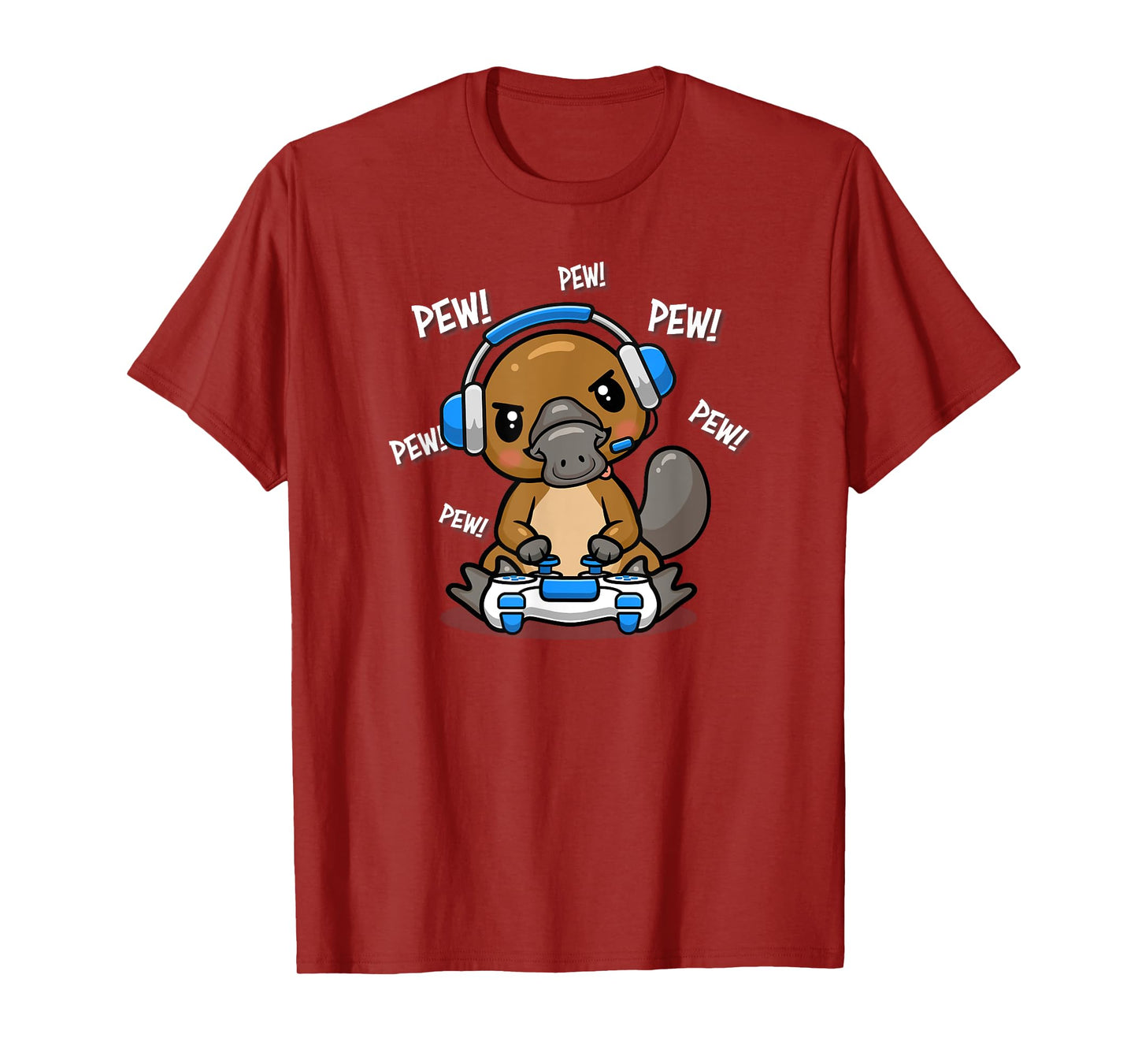 Cute Kawaii Gamer Platypus Lover T-Shirt