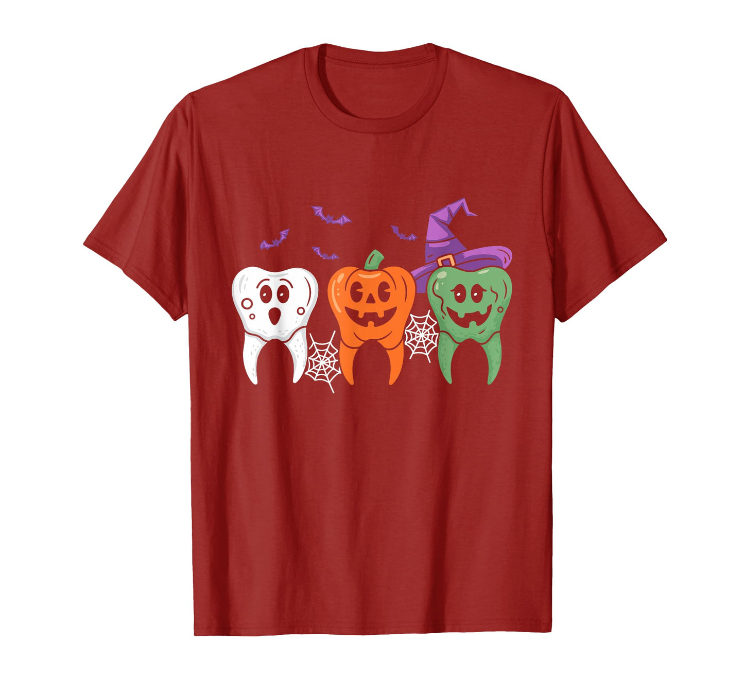 Teeth Ghost Pumpkin Witch Cute Dental Halloween Dentist T-Shirt