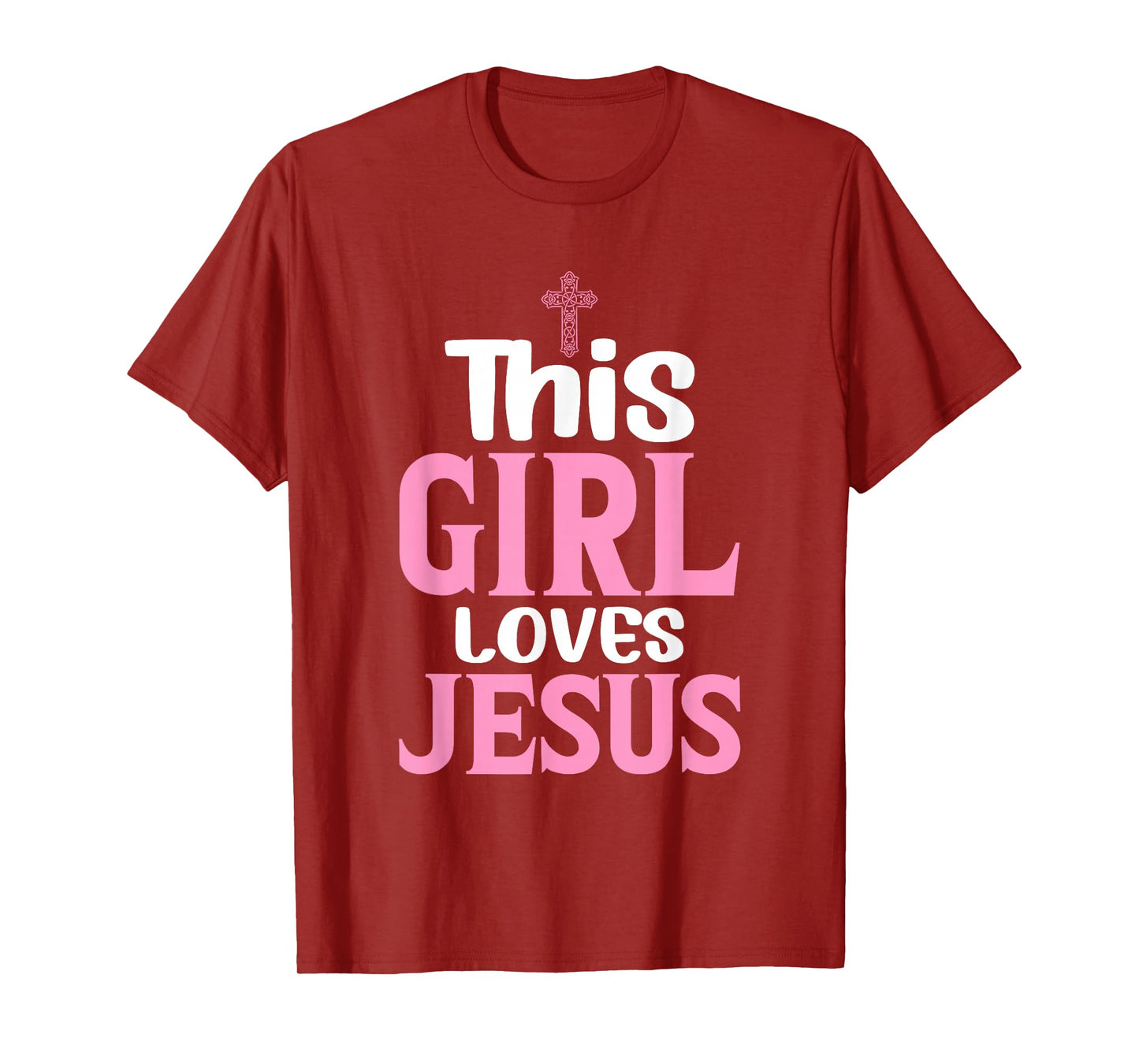 This Girl Loves Je-sus Funny Christian Prayer Design T-Shirt