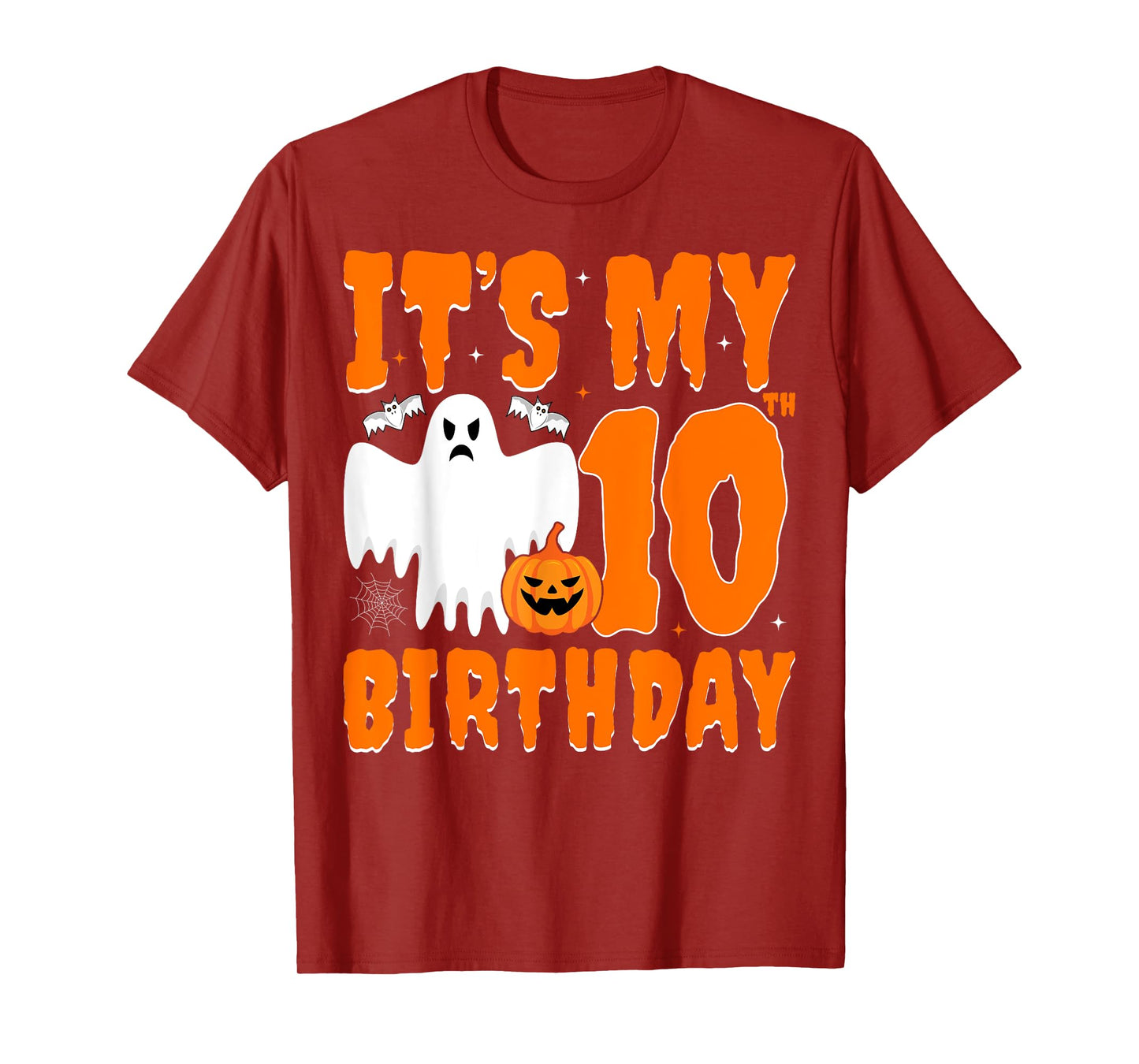 It's My 10th Birthday 10 Years Old Pumpkin Spooky Halloween T-Shirt