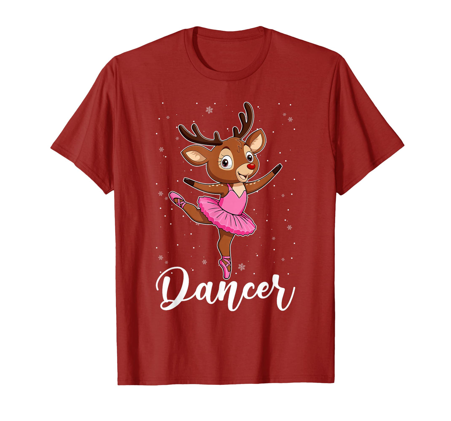 Ballet Dancer Reindeer Ballerinas Christmas PJS Women Girls T-Shirt