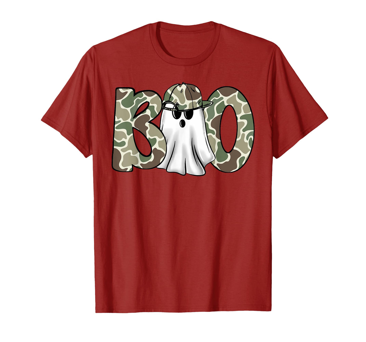 Cute Camo Ghost Boo Halloween Costume for Boys Toddlers T-Shirt