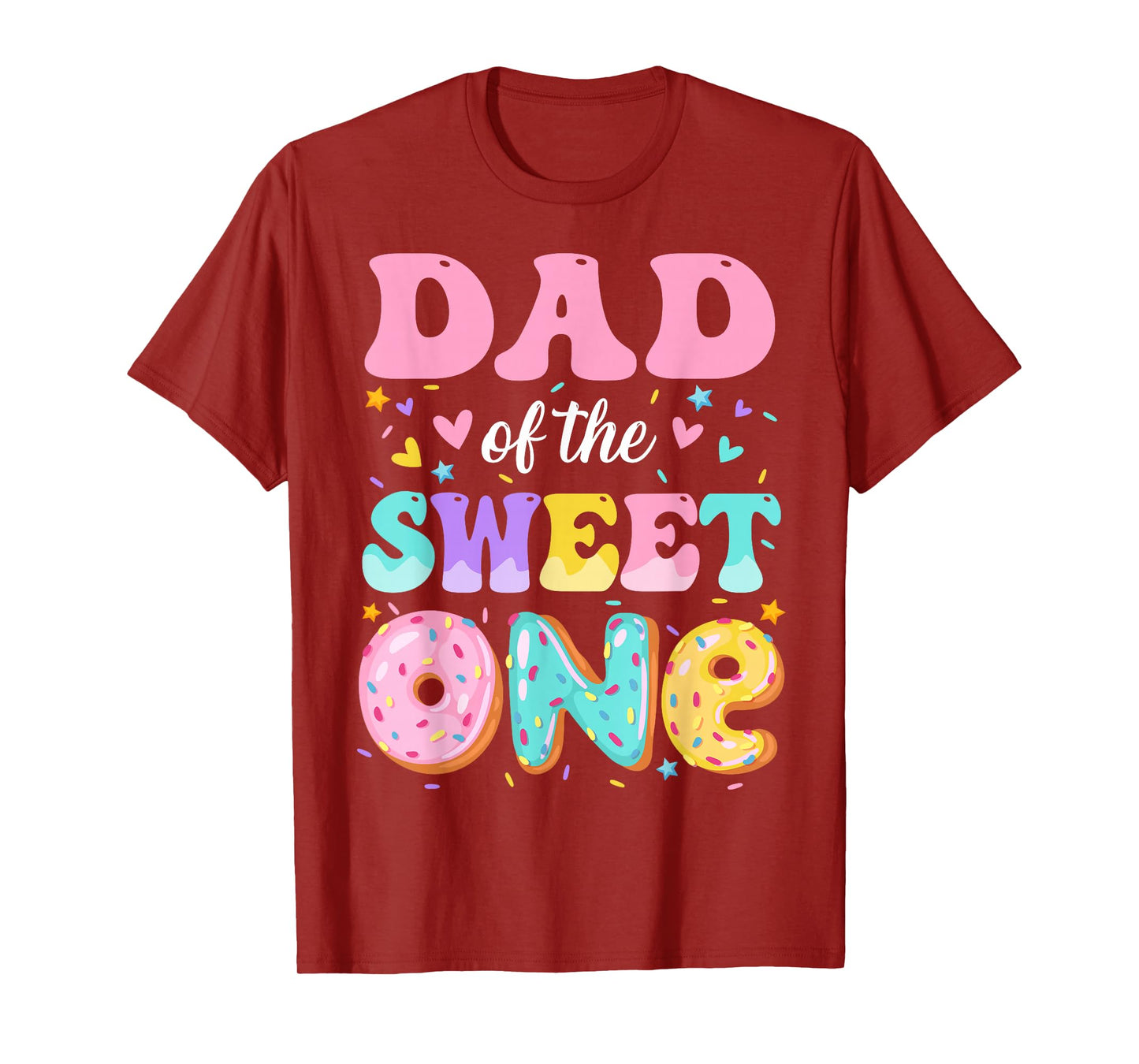 Dad Of The Sweet One 1st Birthday Donut Bday Party T-Shirt