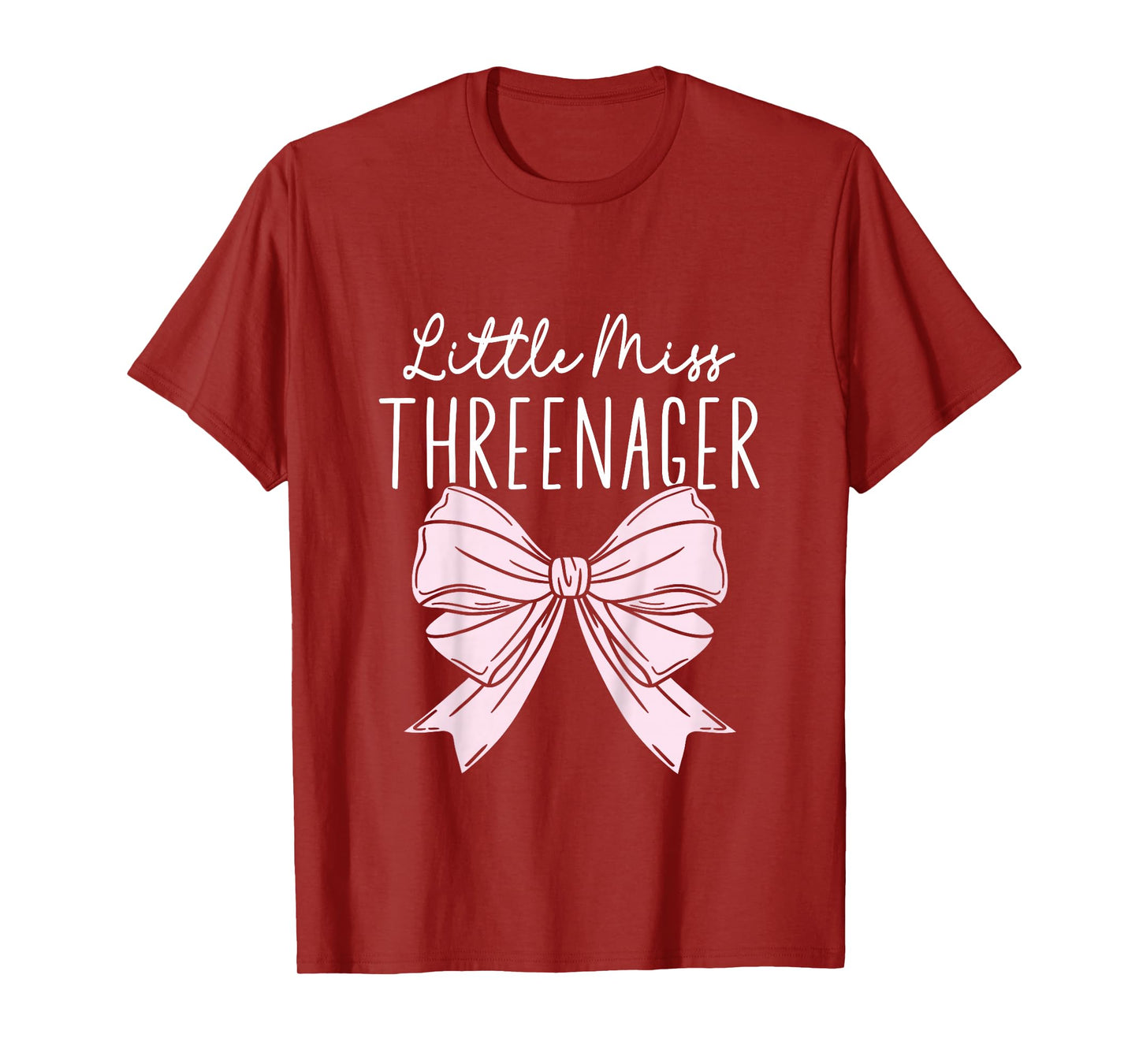 Kids Little Miss Threenager Threenager Girl Birthday 3 Years T-Shirt