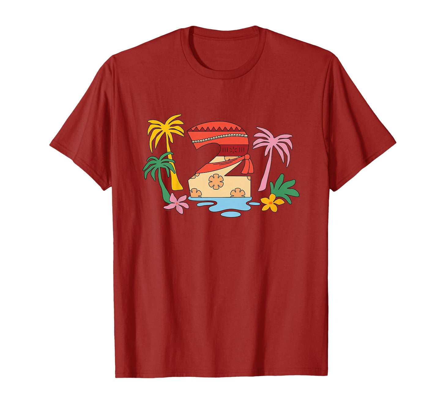 Disney Moana Numbers "2" Second 2nd Birthday Party Gift T-Shirt